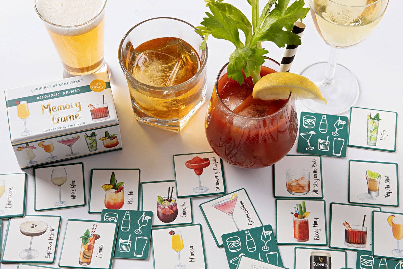 Fun Adult Drinking Memory Card Game - Party & Social Drinking Games for Adults - Perfect for Game Nights, Bachelorette Parties & Bar Trivia