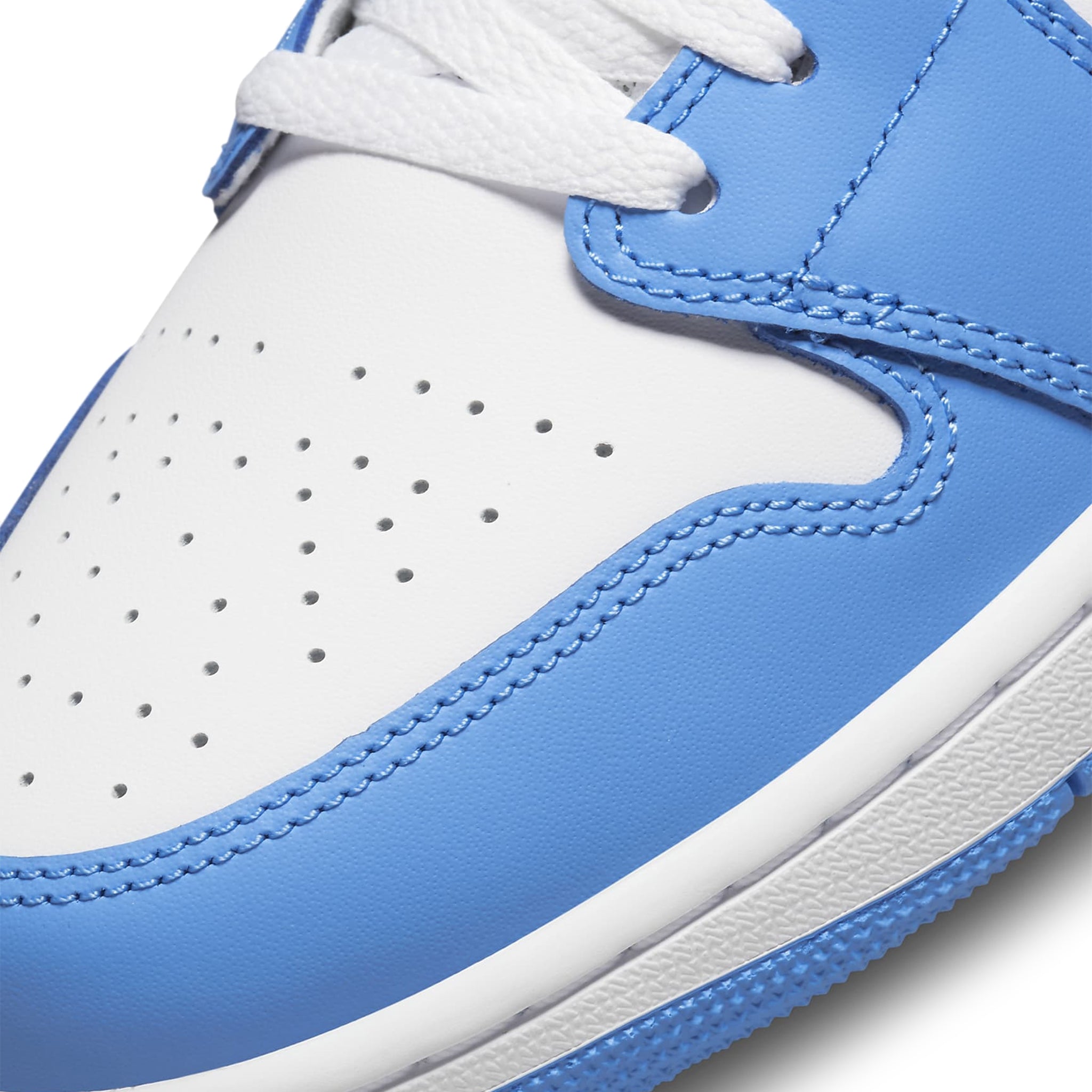 Air Jordan 1 Mid Sneakers - University Blue & Grey Colorway - Men's Basketball Shoes for Casual Wear & Street Style