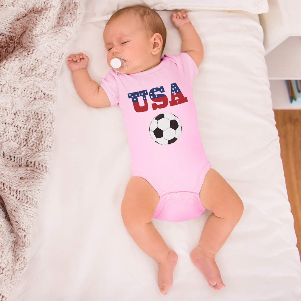 Funny USA Soccer Baby Bodysuit - Cotton Cute Outfit for Boys & Girls - Game Day & Playtime