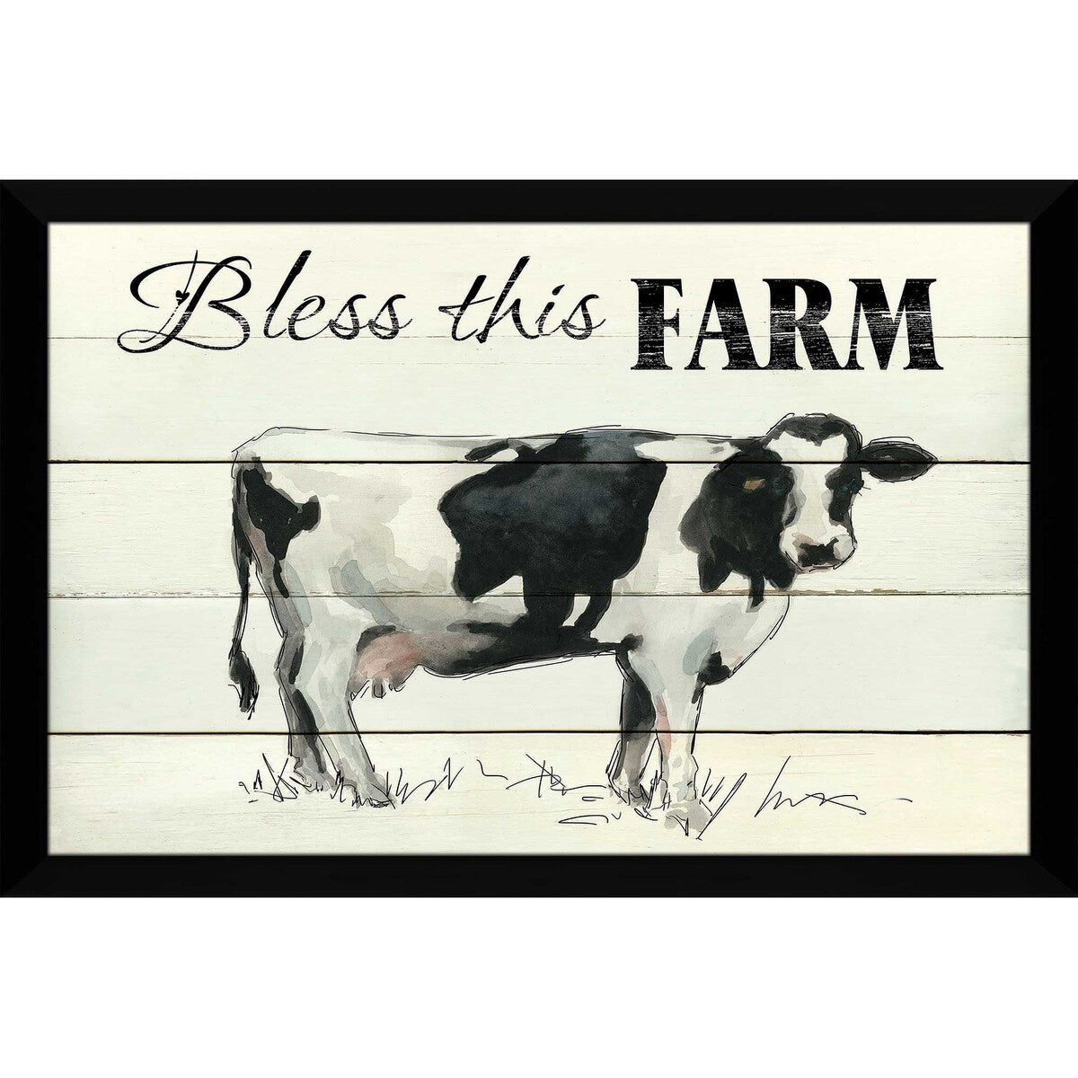 Bless This Farm by Carol Robinson - Rustic Farmhouse Acrylic Wall Art Print - Perfect for Kitchen, Living Room, or Country Home Decor