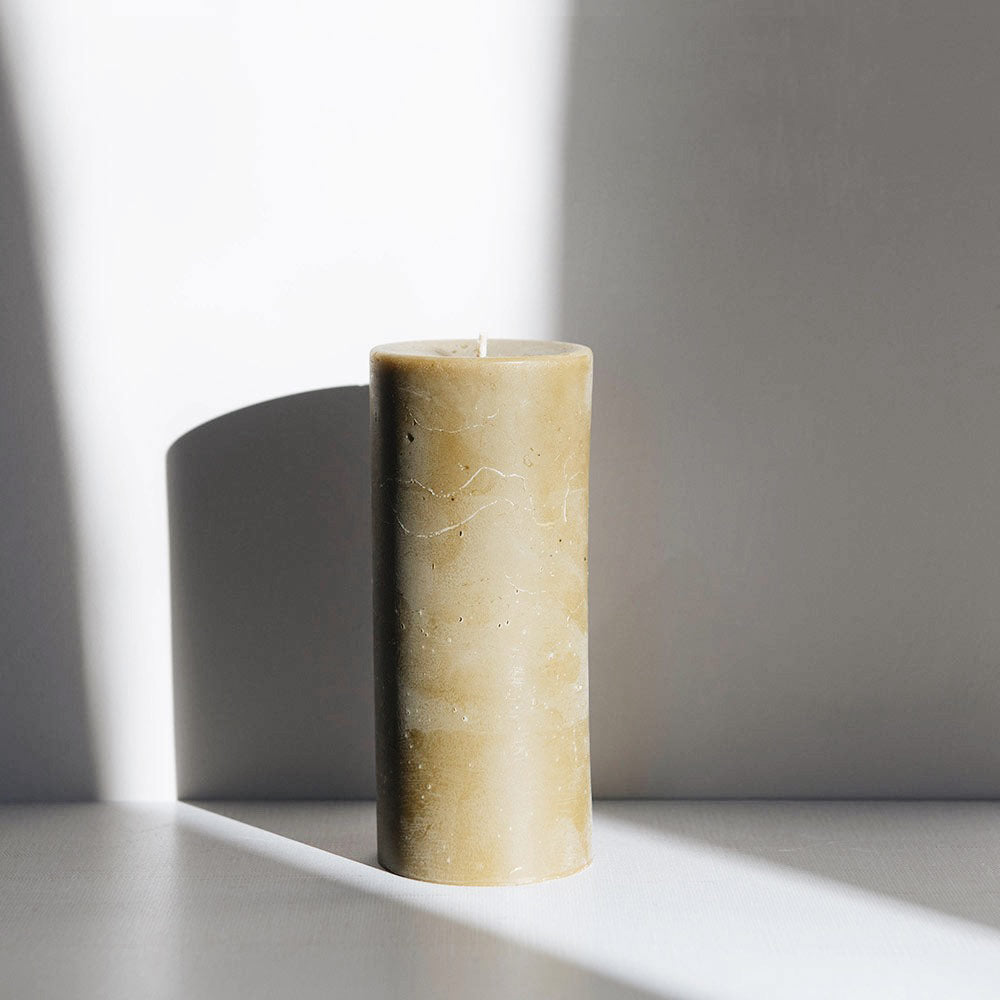 Natural Beeswax Pillar Candles - Handmade Pure Beeswax Candles for Home Decor, Wedding, Aromatherapy & Relaxation | Eco-Friendly & Long-Lasting | Perfect for Romantic Dinners, Spa Nights & Meditation