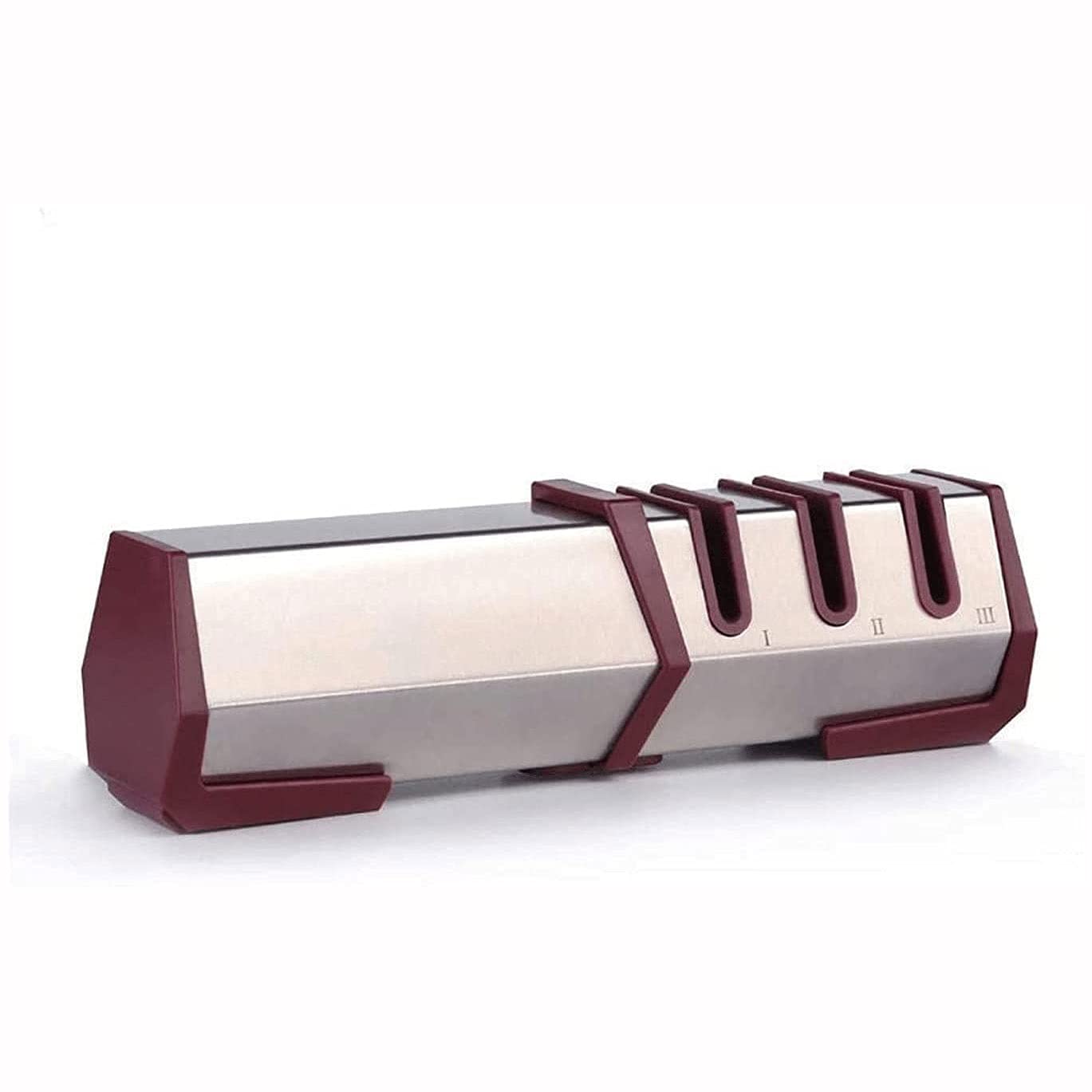 Premium Knife Sharpener with Angle Adjustment - Diamond & Ceramic Stones for Kitchen, Chef & Slicing Knives | Non-Slip Rubber Base for Safe Sharpening | Ideal for Home Cooking, Camping & Outdoor Use