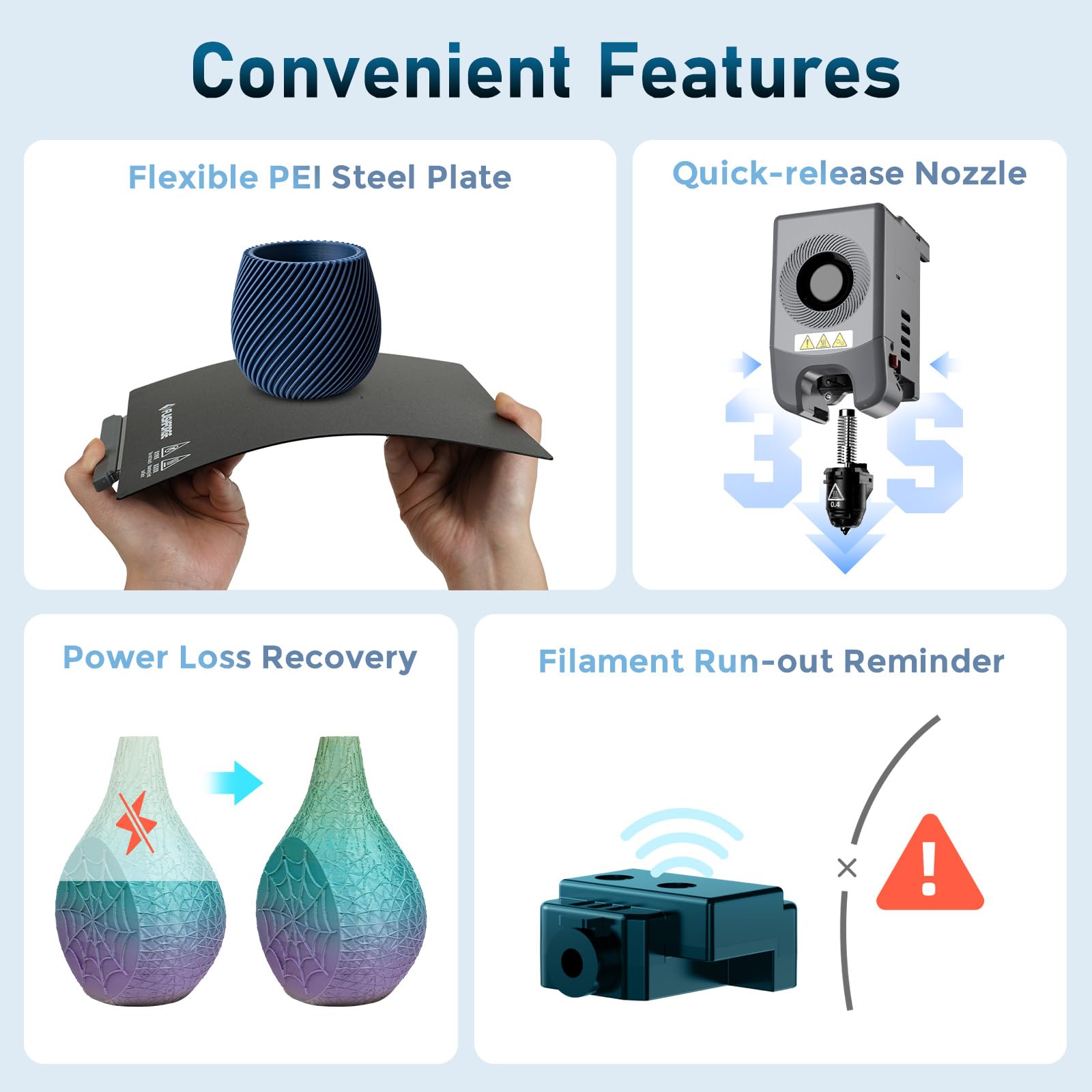 Flashforge Adventurer 5M 3D Printer for Beginners - 600mm/s High-Speed Printing with Direct Drive Extruder (280°C), Auto Leveling & 8.7x8.7x8.7in Flexible PEI Plate - Perfect for Home, School, DIY Projects, Prototyping, and Educational STEM Activities