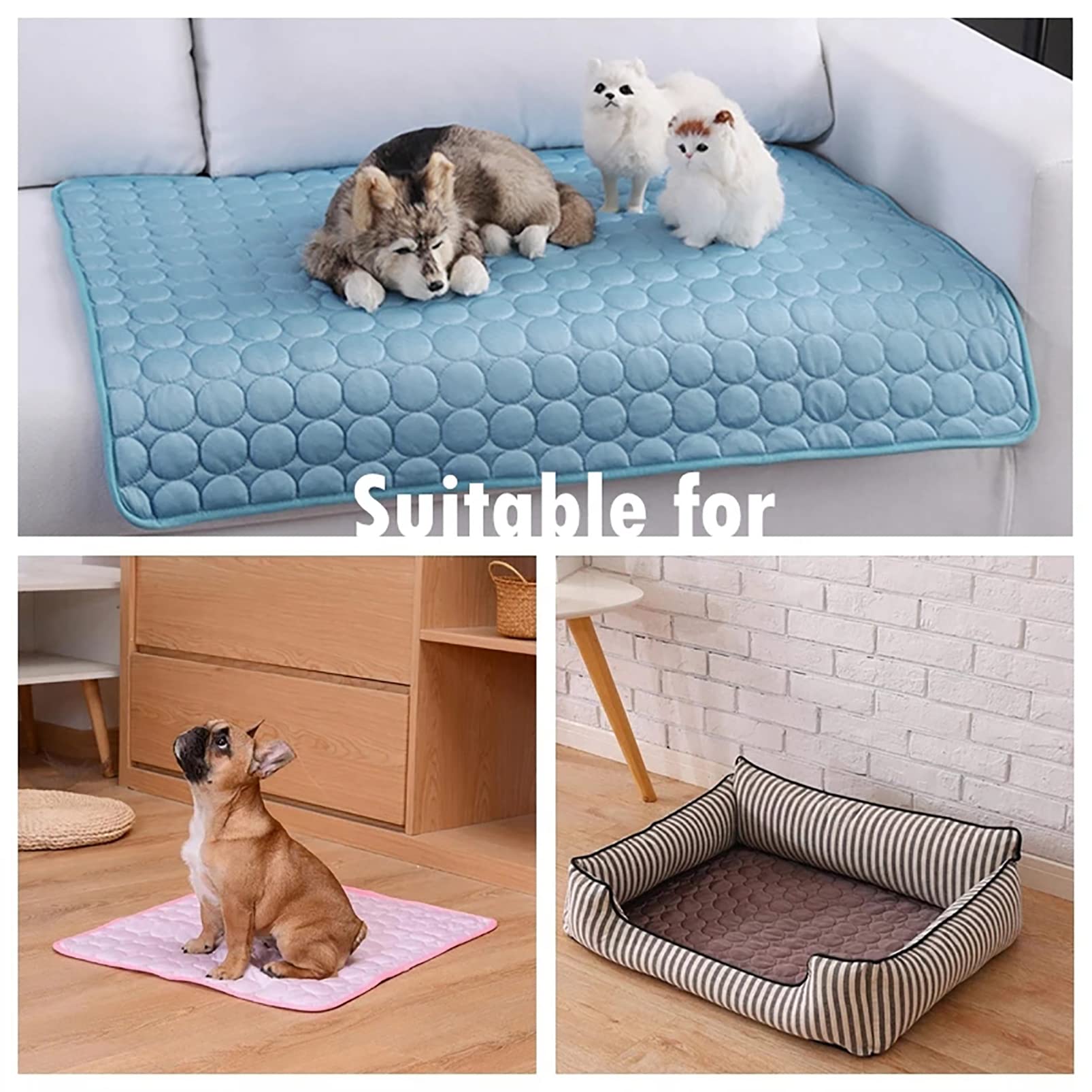 Self Cooling Dog Mat - Breathable Pet Pad for Summer - Sofa & Bed Use