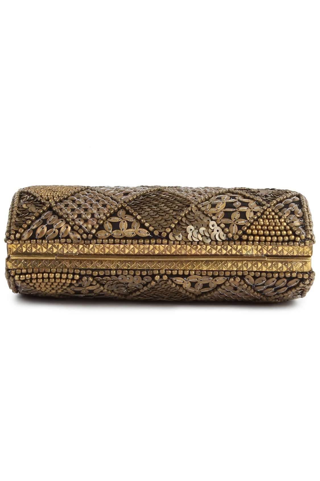 Vintage Gold Box Bag for Women - Elegant Antique Clutch Purse for Parties, Weddings & Evening Events