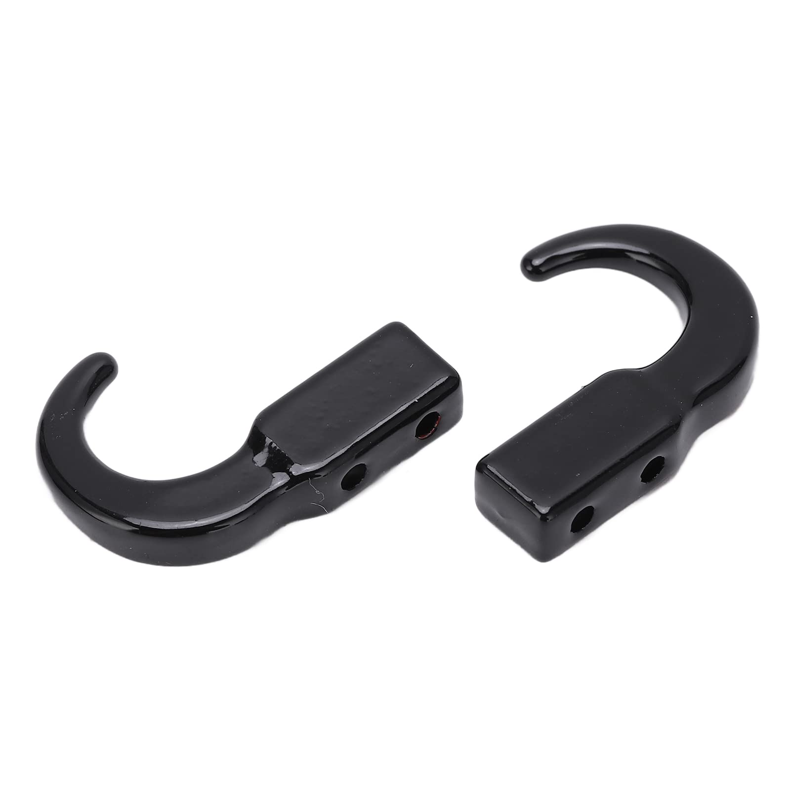 DRFEIFY RC Trailer Hook - 2 Pack Zinc Alloy Metal Simulation Tow Hooks for SCX10 1/10 Scale RC Rock Crawler & Off-Road Vehicles (Black) - Perfect for RC Car Upgrades, Trail Riding & Crawling Adventures