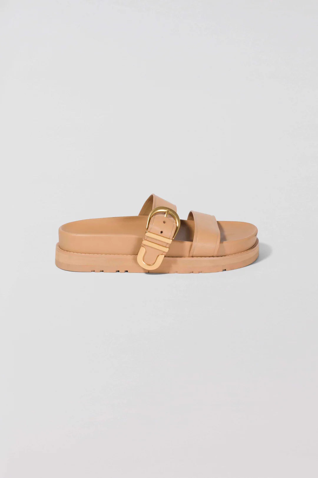 Aida Buckle Sandal Women's Casual Strappy Sandals in Camel Color - Perfect for Beach, Vacation and Summer Outfits