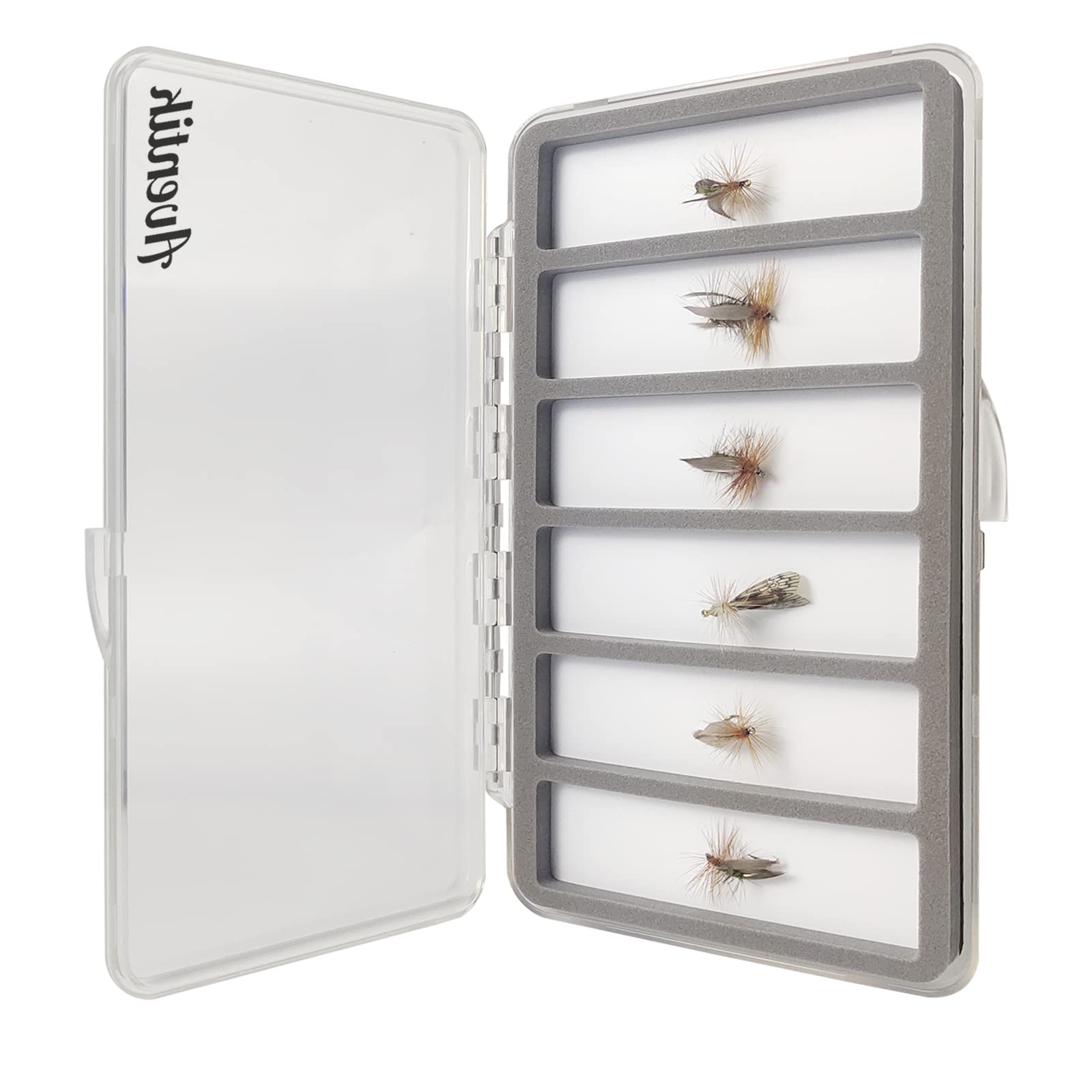 Aventik Slim Magnetic Fly Fishing Tackle Box - 7.3x3.8x0.5in for Fly Fishing Gear Storage