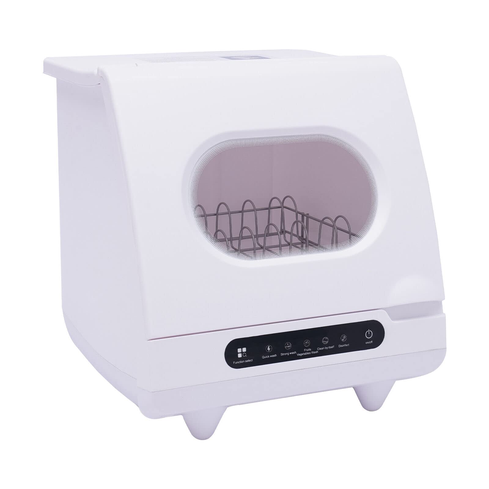 Mini Countertop Dishwasher 1200W - Portable Compact Dishwasher with 5 Wash Programs & 360° Rotating Deep Cleaning - Ideal for Small Kitchens, Apartments, Dorms, RVs and Office Break Rooms (Perfect for Space-Saving Cleaning in Compact Living Spaces)