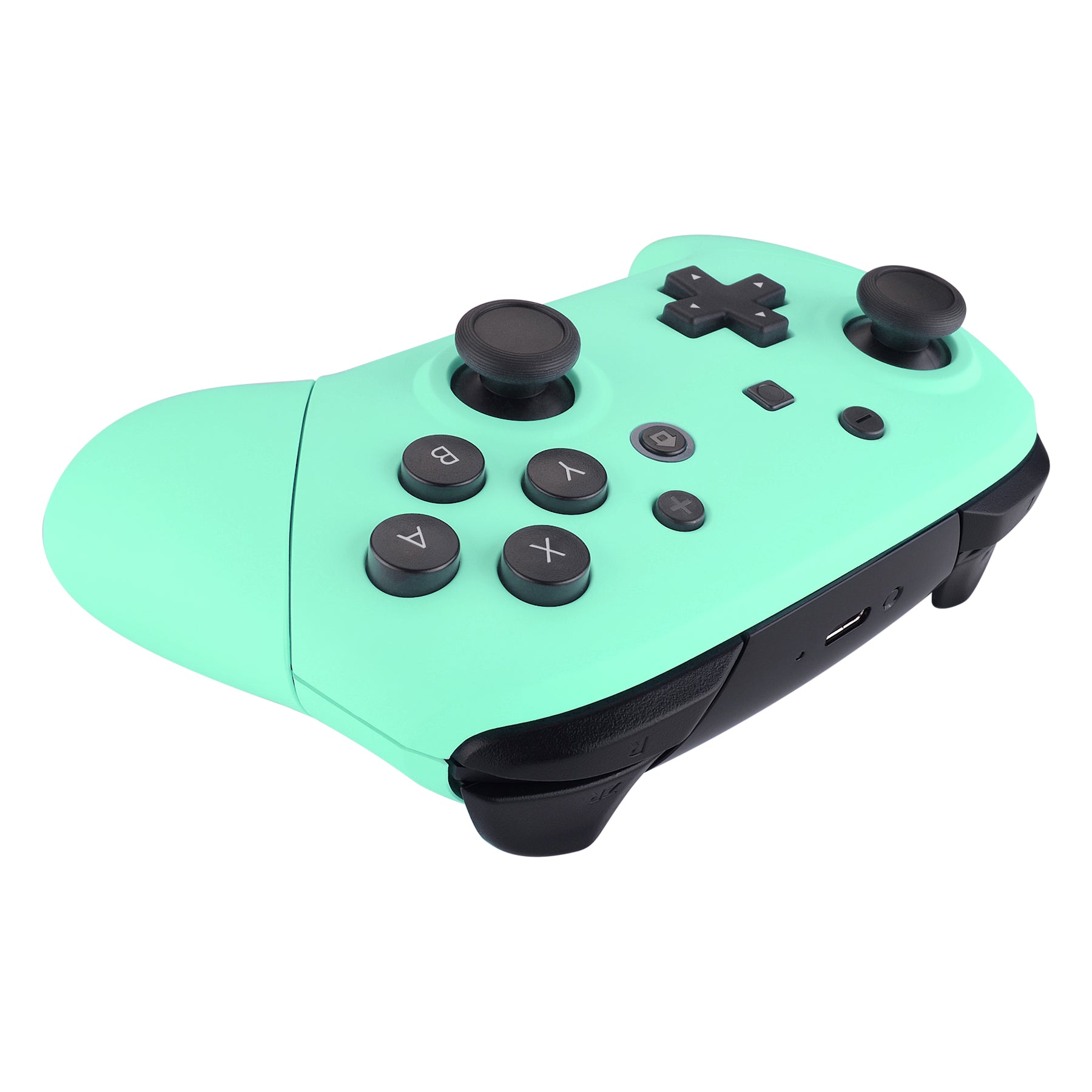 eXtremeRate Mint Green Faceplate & Backplate Replacement for Nintendo Switch Pro Controller - DIY Custom Shell Kit (Controller Not Included) - Perfect for Gaming, Modding, and Personalization