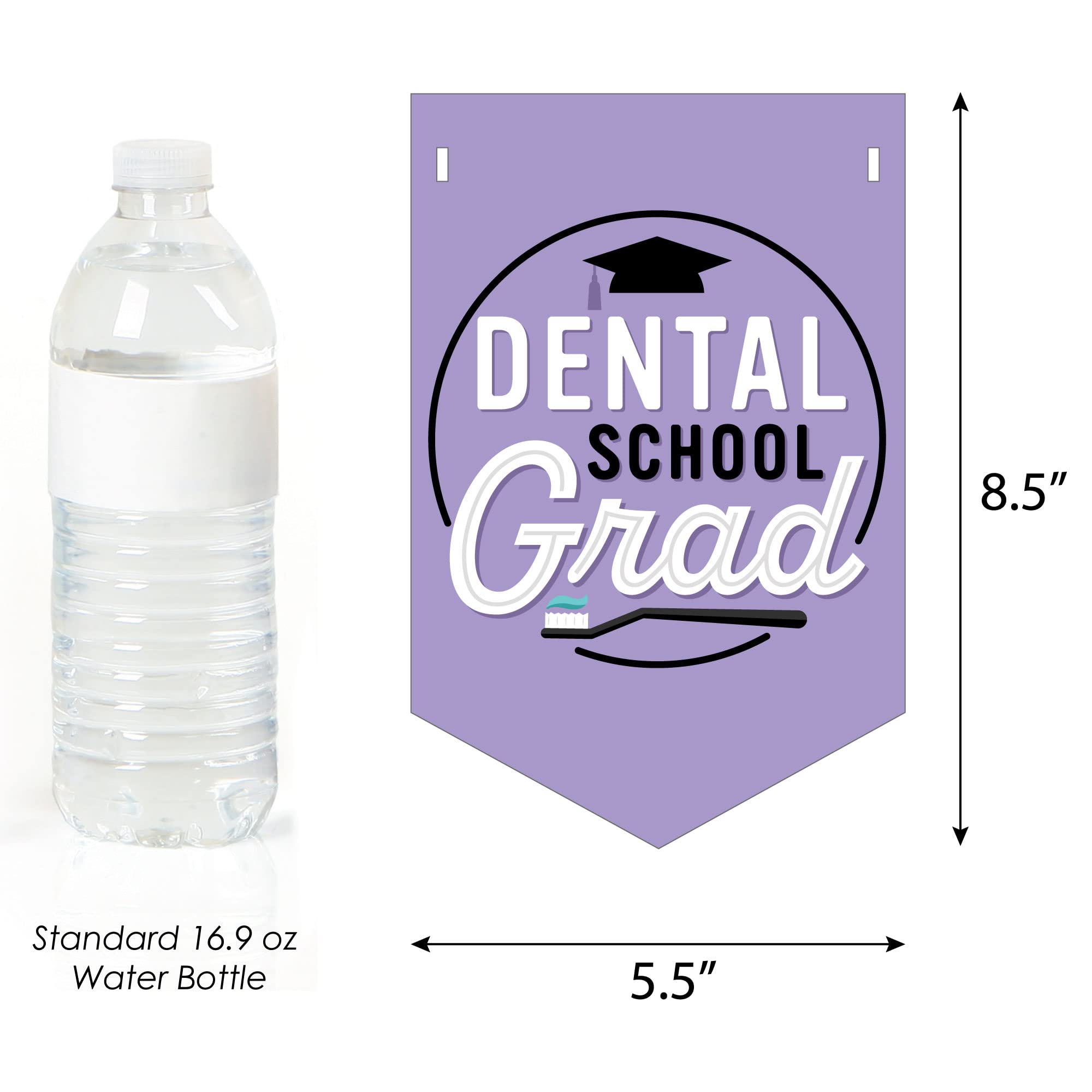 Dental School Graduation Banner - Hygienist & Dentist Party Decorations - Congrats Grad Bunting for Dental School & Hygiene Graduation Parties - Perfect for Classrooms, Clinics & Celebrations