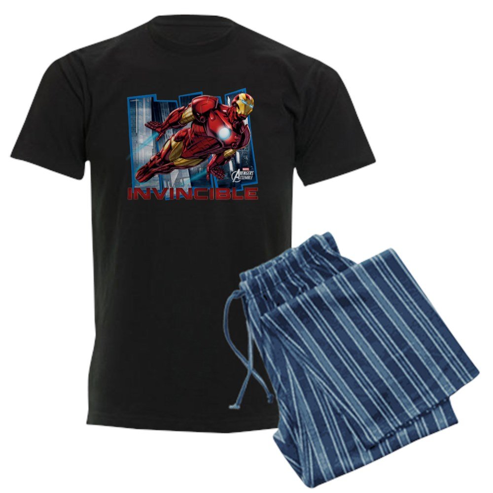 Marvel Iron Man Invincible Men's Dark Pajama Set - Superhero Sleepwear for Fans | Comfortable Lounge Pajamas for Movie Nights & Comic Conventions