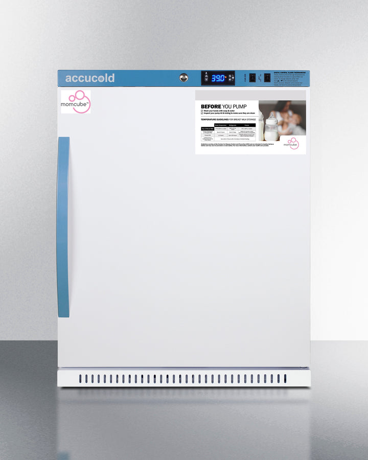 Accucold 6 Cu.Ft. MOMCUBE™ Breast Milk Refrigerator - ADA Compliant Compact Freezer for Nursing Mothers (Model MLRS62BIADAMC) - Perfect for Home, Hospital & Daycare Use