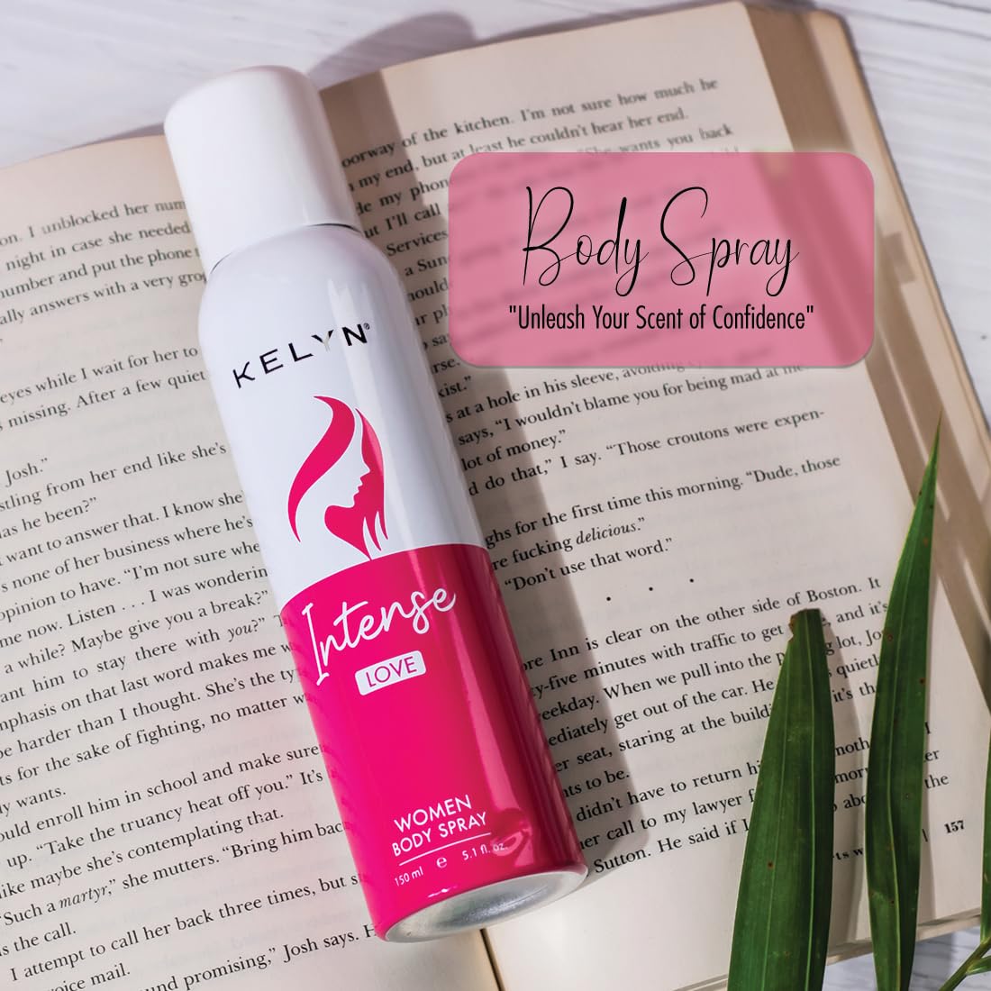 KELYN Women's Long-Lasting Deodorant Body Spray - Fresh Fragrance, 150ml | All-Day Protection for Workouts, Office & Daily Use | INTENSE LOVE Scent