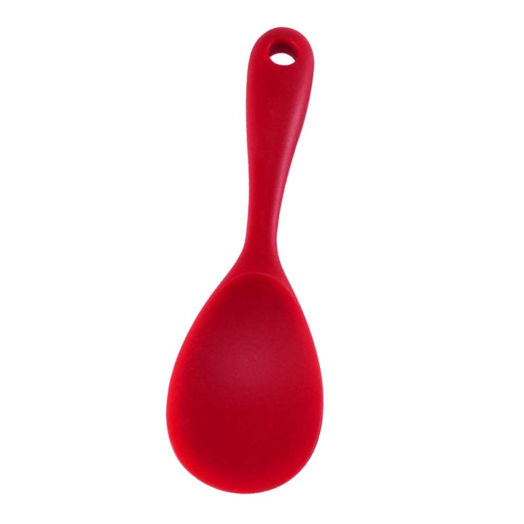 Non-Stick Rice Spoon - Durable Kitchen Utensil for Serving Rice, Pasta & Stir-Fry - Perfect for Home Cooking & Meal Prep (Red)