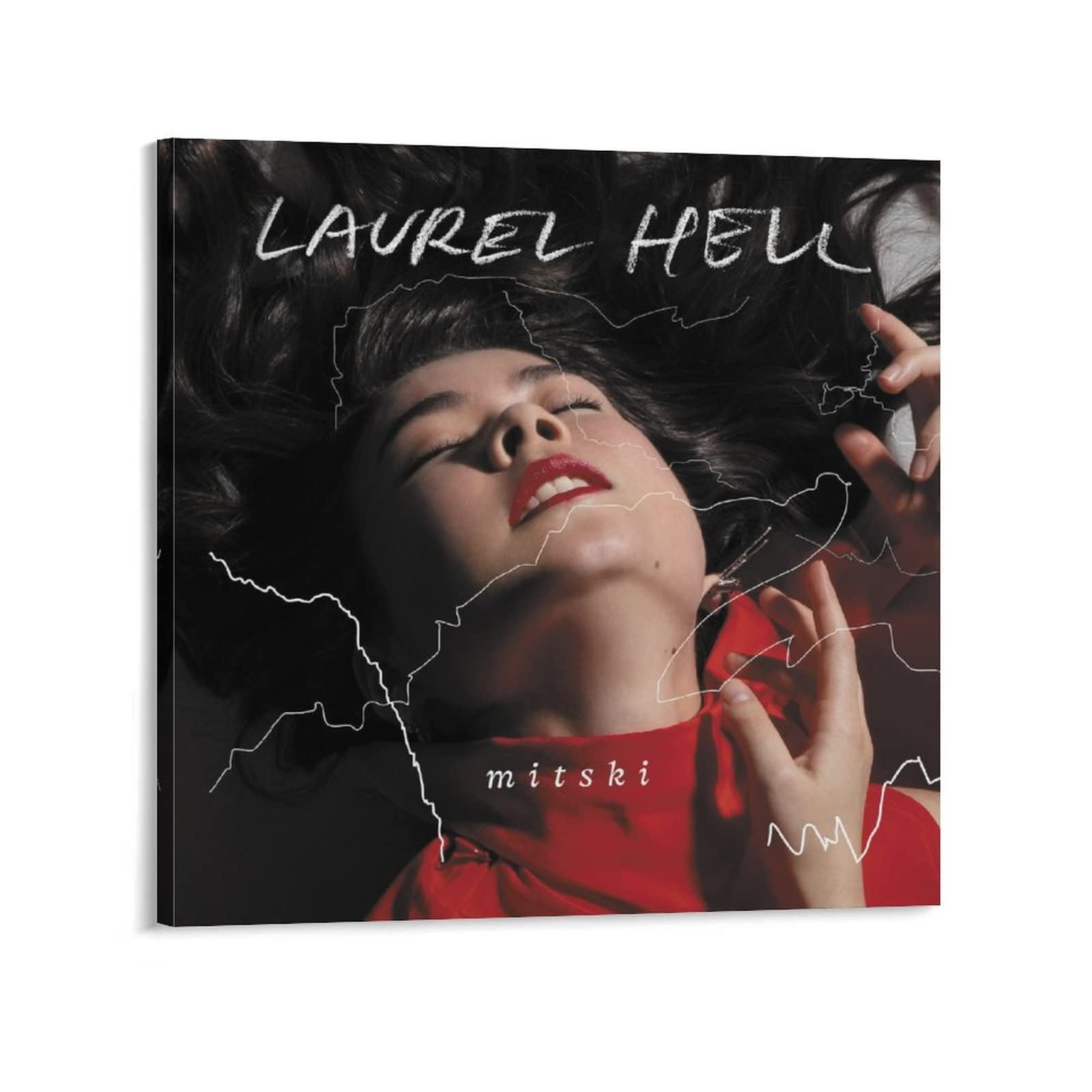 Mitski Laurel Hell Music Poster - Aesthetic Canvas Wall Art Print 12x12 Inches (30x30cm) - Perfect for Bedroom, Living Room & Music Studio Decor
