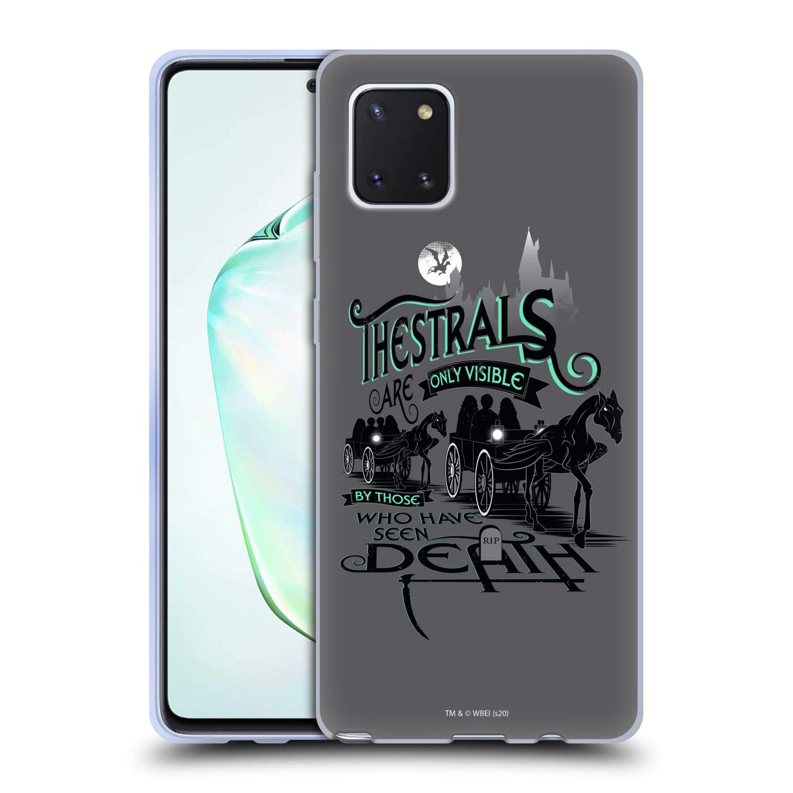 Head Case Designs Officially Licensed Harry Potter Thestrals Deathly Hallows XVIII Soft Gel Case for Samsung Galaxy Note10 Lite - Perfect for Fans, School, Work & Travel