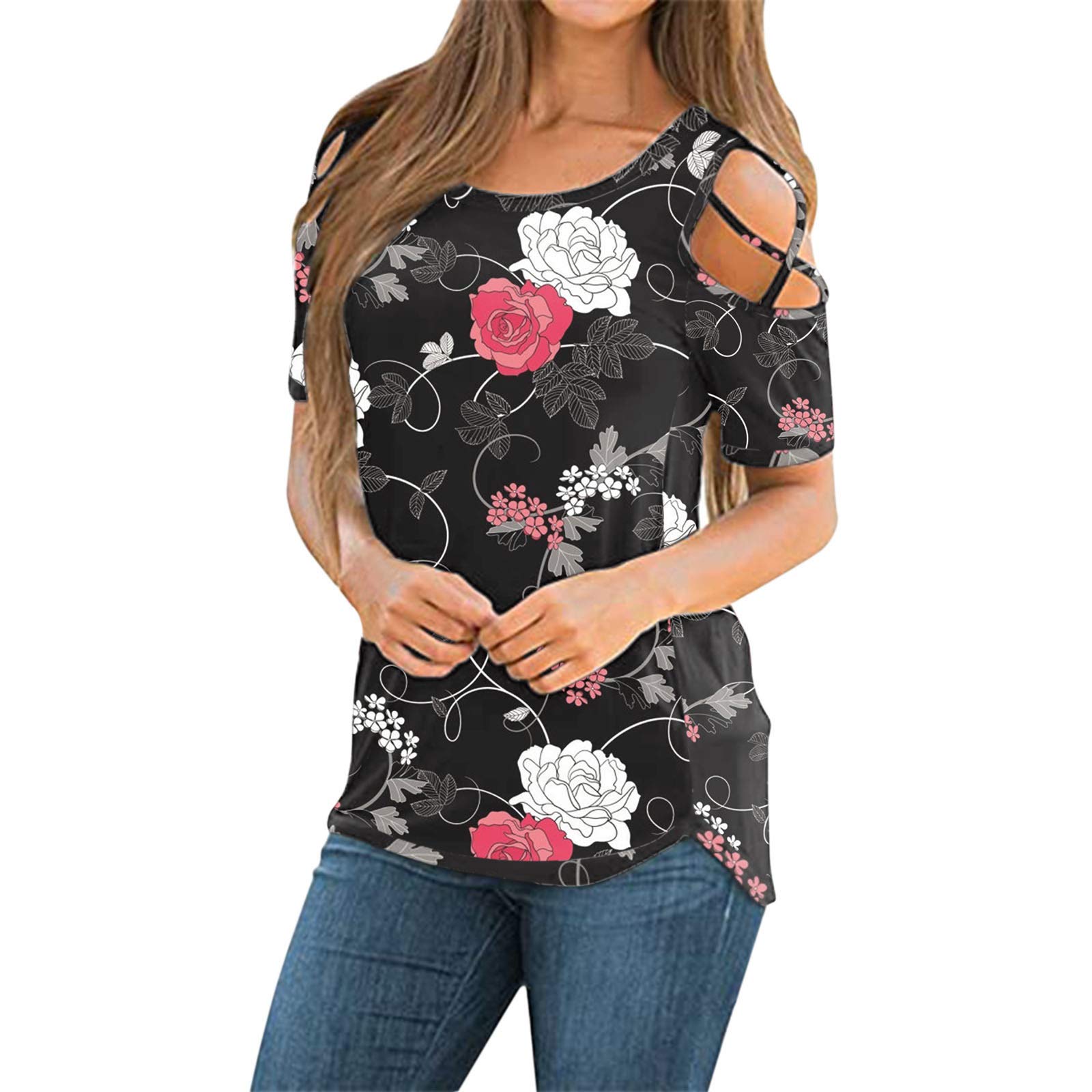 Women's Casual Leopard Print V-Neck Short Sleeve Blouse - Sexy Tops for Summer | Perfect for Dating, Office Wear & Night Out