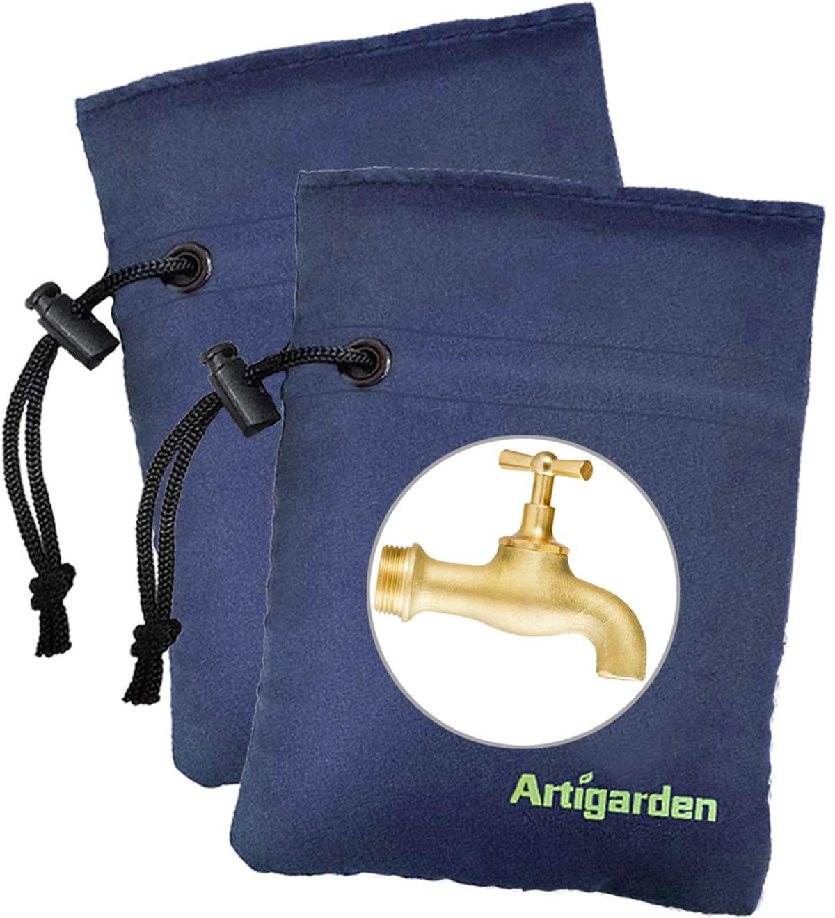 Upgraded Outdoor Faucet Cover for Winter Freeze Protection - Insulated Water Hose Bib Cover for Cold Weather, Blue, Pack of 2 - Protect Pipes from Freezing in Winter for Home & Garden Use