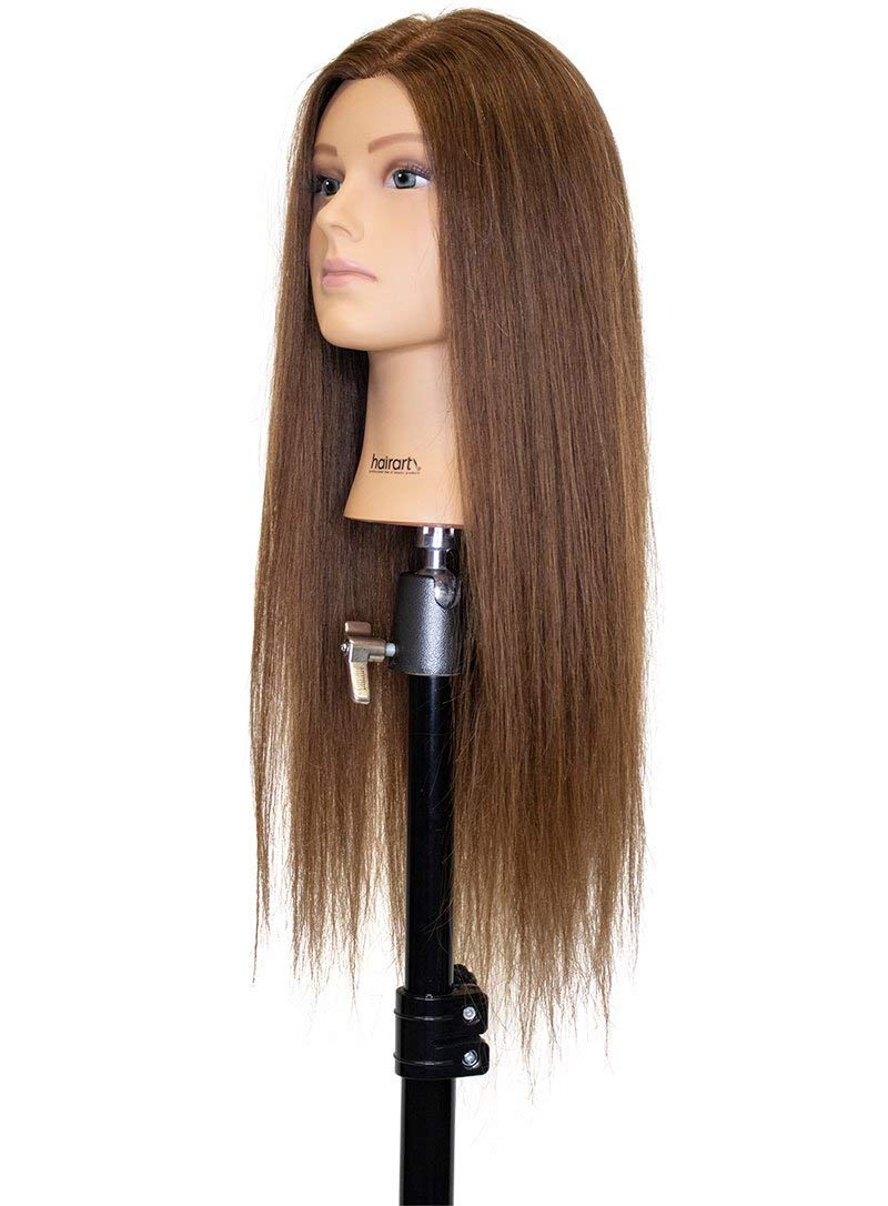 100% Human Hair Mannequin Head for Hairstyling Practice - Perfect for Salon Training, Wig Making & Cosmetology Students