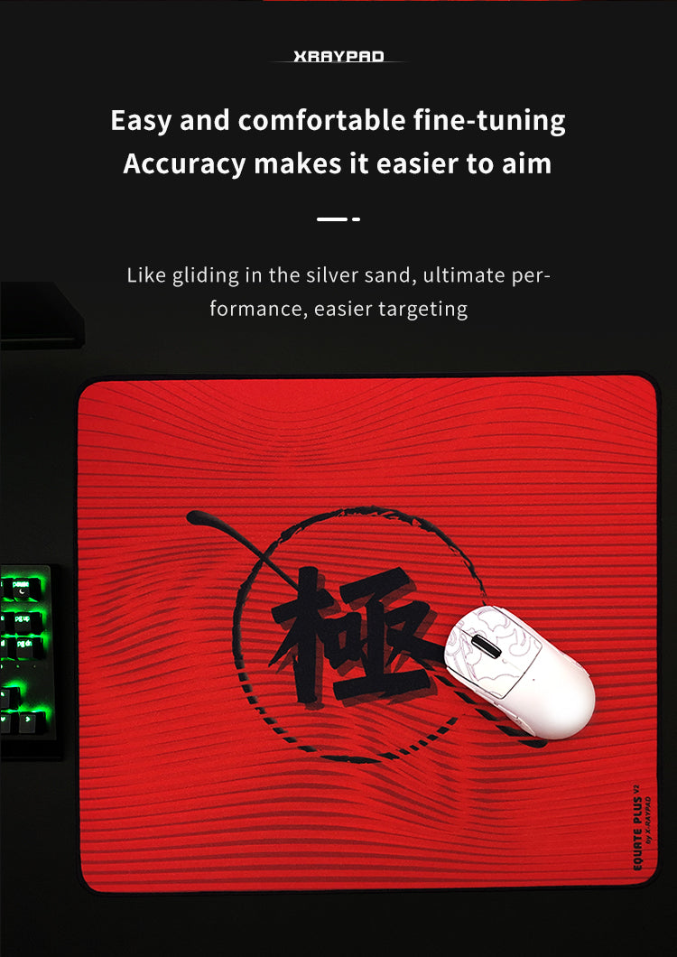 X Raypad Equate Plus V2 Gaming Mouse Pad - Large Blue Surface for Precision Control | Perfect for FPS, MOBA & Esports Gaming