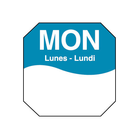 DayMark 1100601 Mon MoveMark Octagon Dot Labels - 1 Roll of 1,000 Adhesive Dots for Food Safety, Inventory & Organization - Perfect for Restaurants, Warehouses & Retail Stores