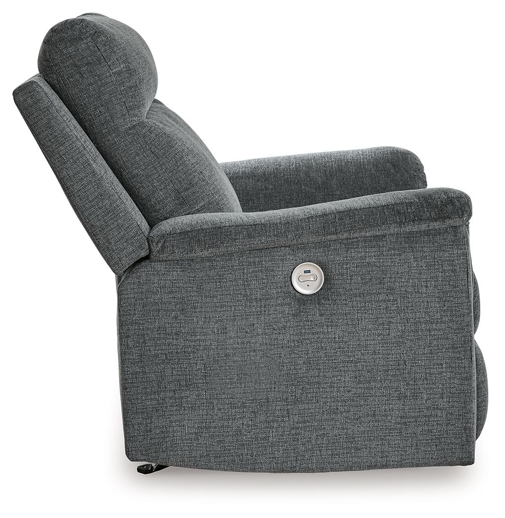 Barnsana Gravel Power Rocker Recliner Chair - Soft Fabric Upholstery, Electric Lift Reclining Mechanism - Perfect for Living Room, Home Theater & Relaxation