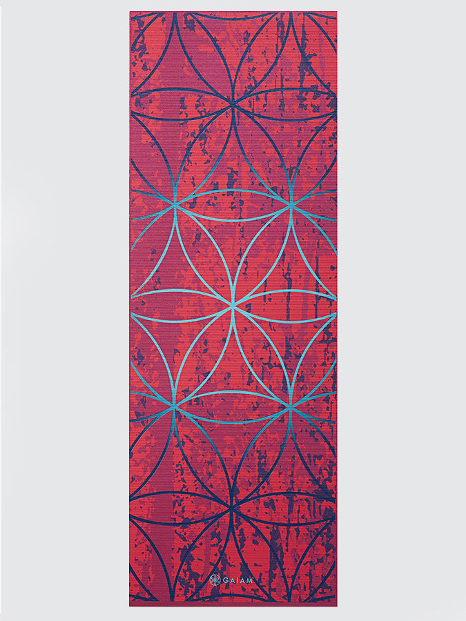 Gaiam Premium Radiance Yoga Mat 6mm - Non-Slip Exercise Mat for Yoga, Pilates & Home Workouts - Extra Thick Cushioning for Comfort & Support