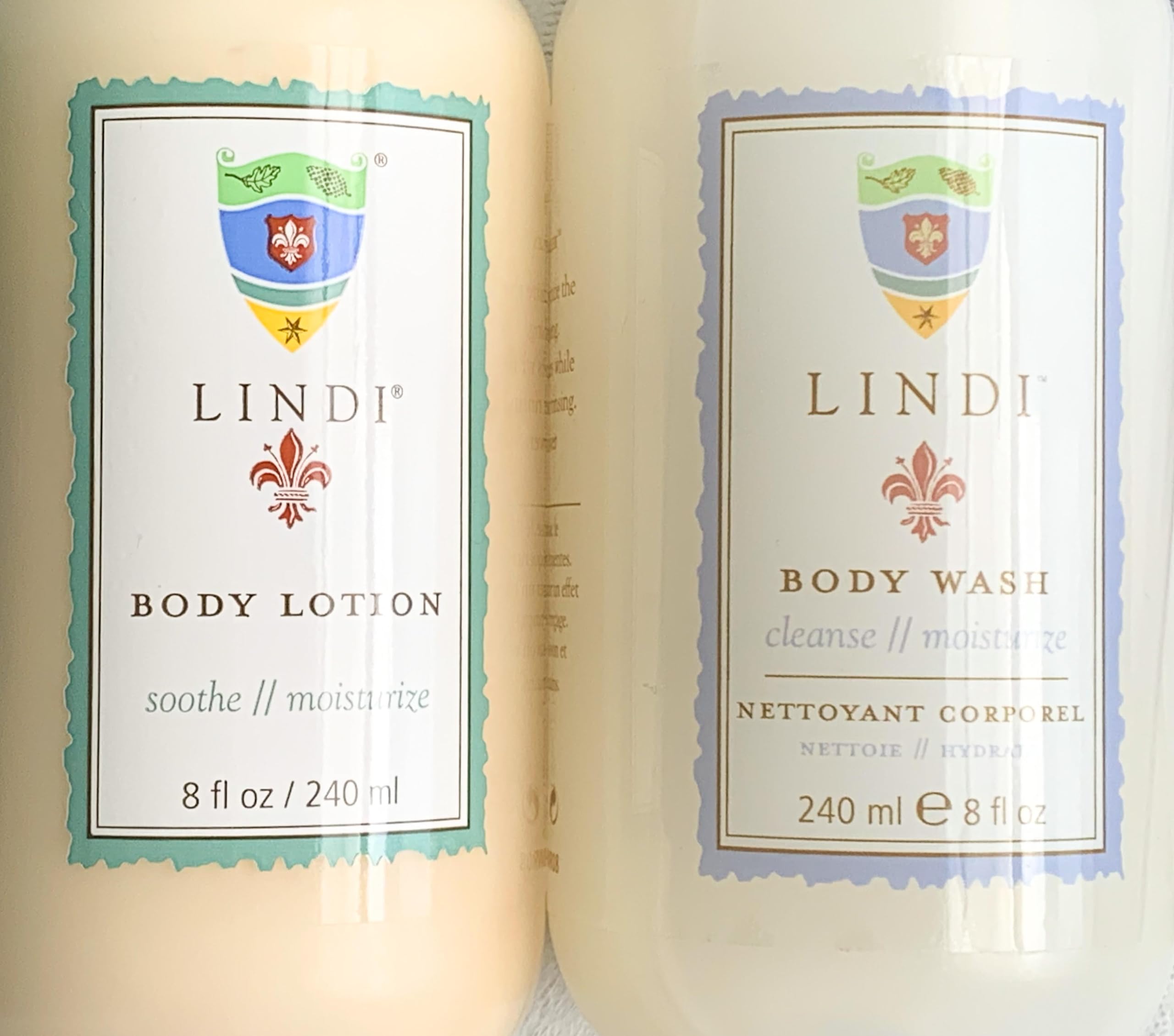 LINDI SKIN Essential Body Wash & Lotion Set for Dry, Itchy & Sensitive Skin - Dermatologist Tested - Soothes Radiation Burns & Chemo Rash Pain Relief (8 fl oz each) | Post-Treatment Care & Daily Moisturizing Routine