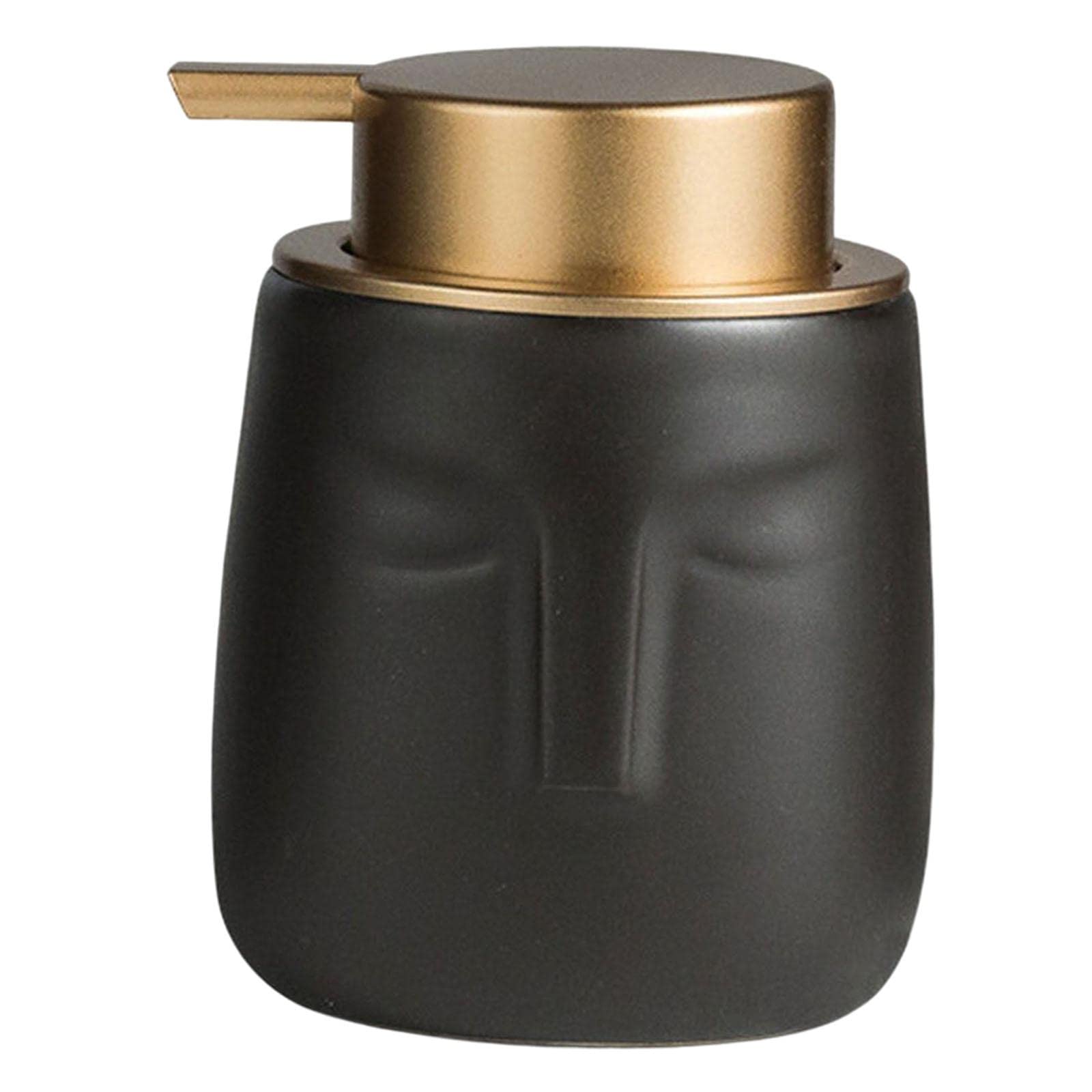 Bothyi 350ml Ceramic Hand Soap Dispenser Pump Bottle - Refillable Liquid Soap Container for Kitchen, Bathroom Countertop - Elegant Black Design | Perfect for Home, Office, and Restaurant Use