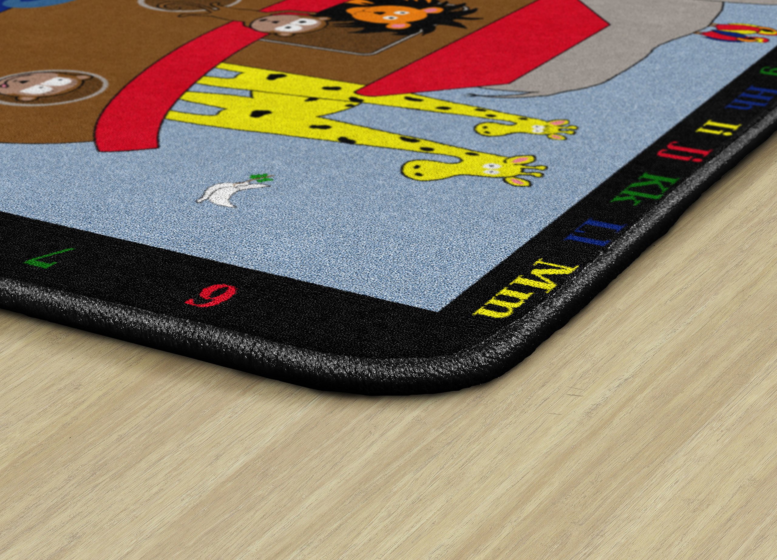 Noah's Pals Kids Area Rug 4' x 6' Rectangle - Soft Playmat for Children's Room, Learning & Play Space - Educational Carpet for Toddlers & Preschoolers - Perfect for Nursery, Classroom or Playroom Decor