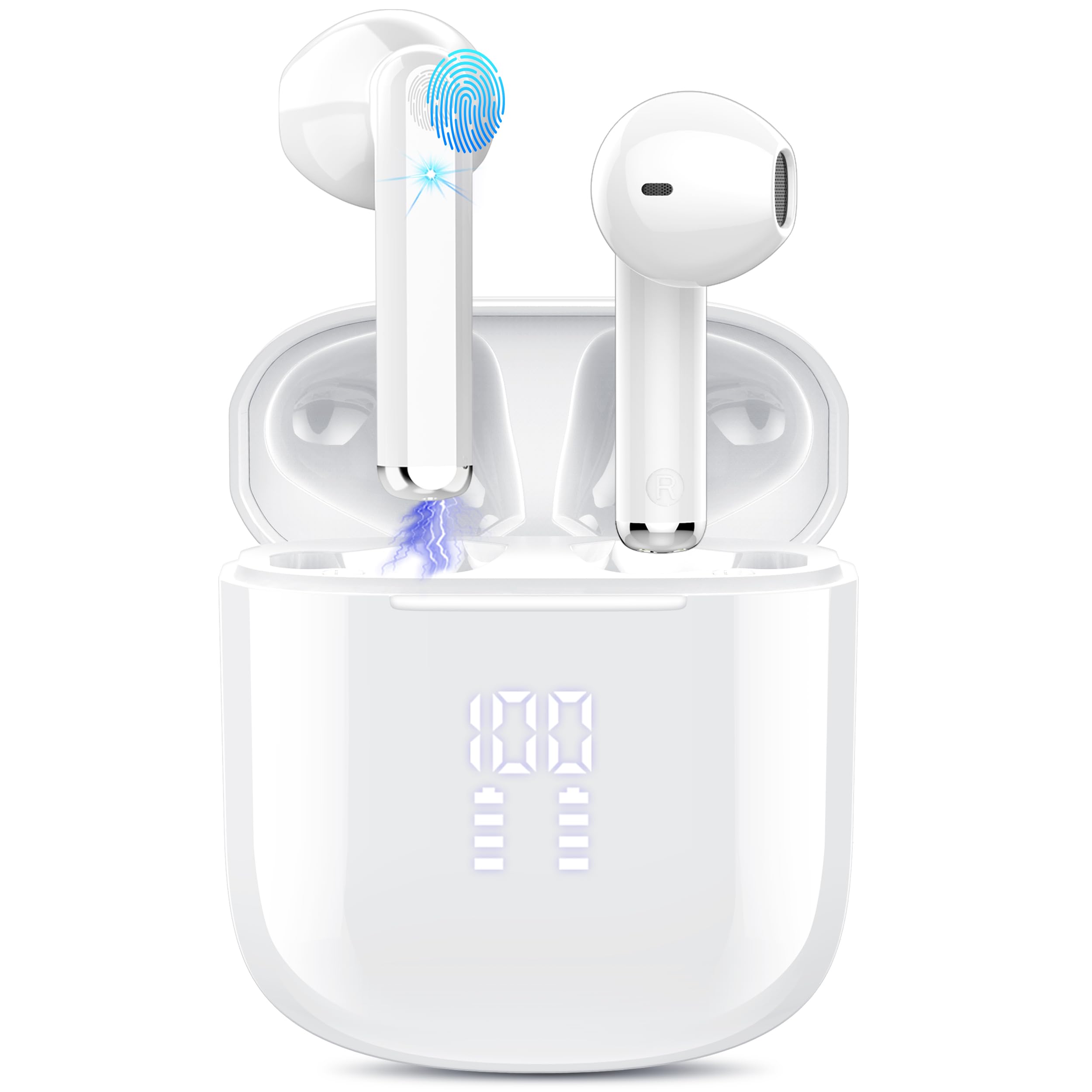 Wireless Earbuds Bluetooth 5.3 with Noise Cancelling & 25H Playtime - Perfect for Workouts & Travel