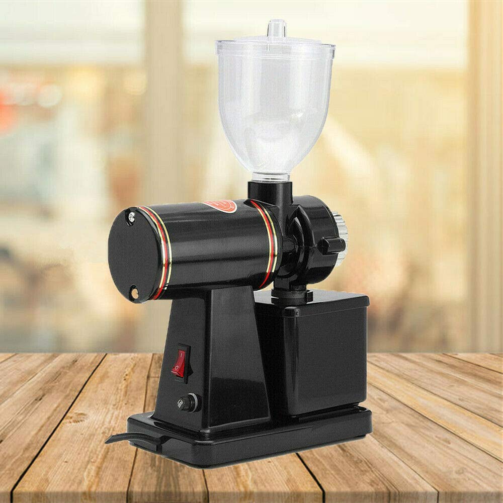 Commercial Coffee Grinder 110V 100W Electric Burr Mill - Automatic Espresso Bean Grinder for Home & Cafe, 250g Funnel Capacity & 150g/min Grinding Speed - Perfect for Espresso, French Press, and Cold Brew Coffee Making