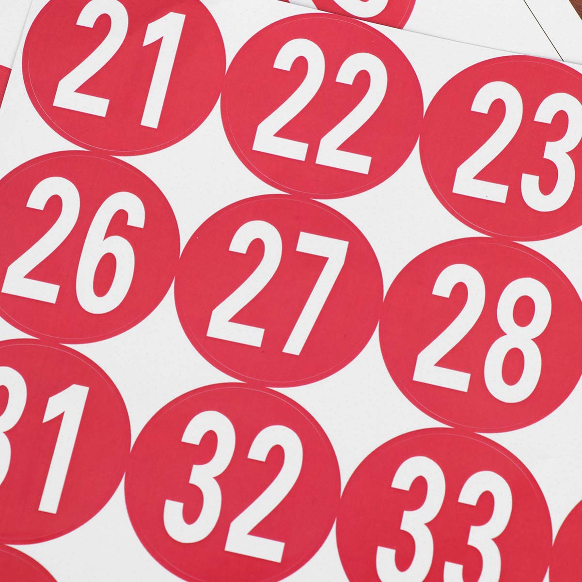 NUOBESTY Custom Number Stickers 1-40 - Self Adhesive Decorative Markers for Tables, Bags & Home - 40PCS Letter & Serial Stickers for DIY Crafts, School Projects & Organization
