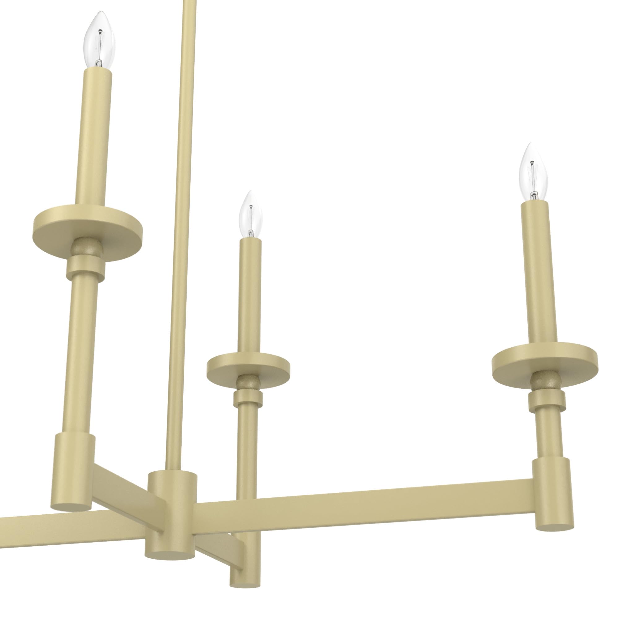 Hunter Fan Company 19055 Briargrove Modern Brass Chandelier - Elegant Ceiling Light Fixture for Living Room, Dining Room & Bedroom Decor