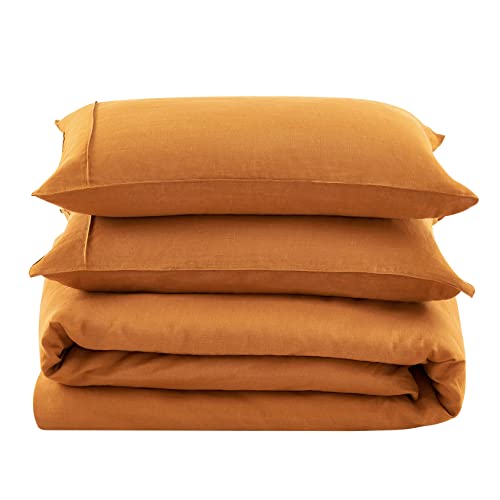100% Linen-caramel