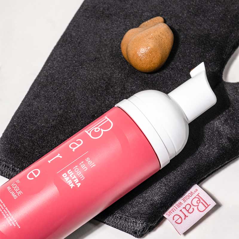 Bare by Vogue Self Tanning Foam - Natural Looking Sunless Tan for Face & Body | At-Home Glow for Parties, Vacations & Everyday Confidence