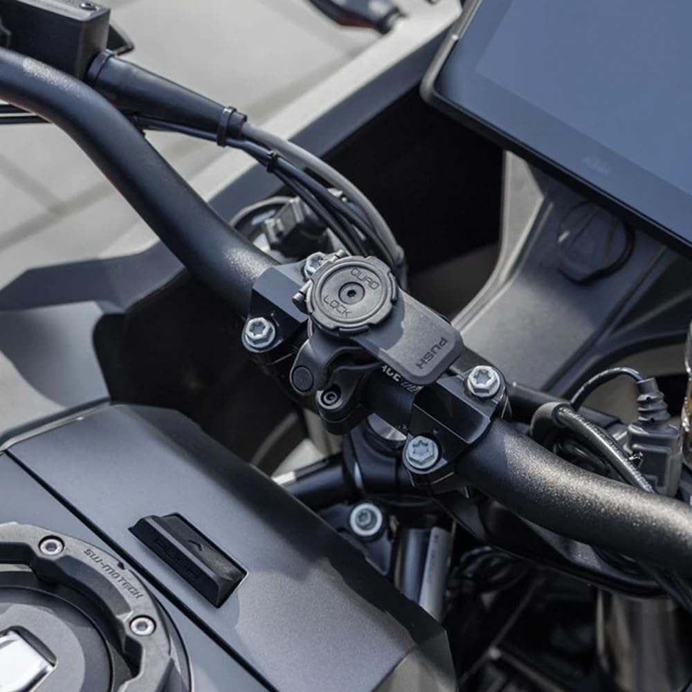 Quad Lock Motorcycle Handlebar Mount PRO Kit with Vibration Dampener - Compatible with iPhone 14 Pro Max MAG Case | Secure Phone Holder for Adventure Riding, Commuting & Off-Road Motorcycles