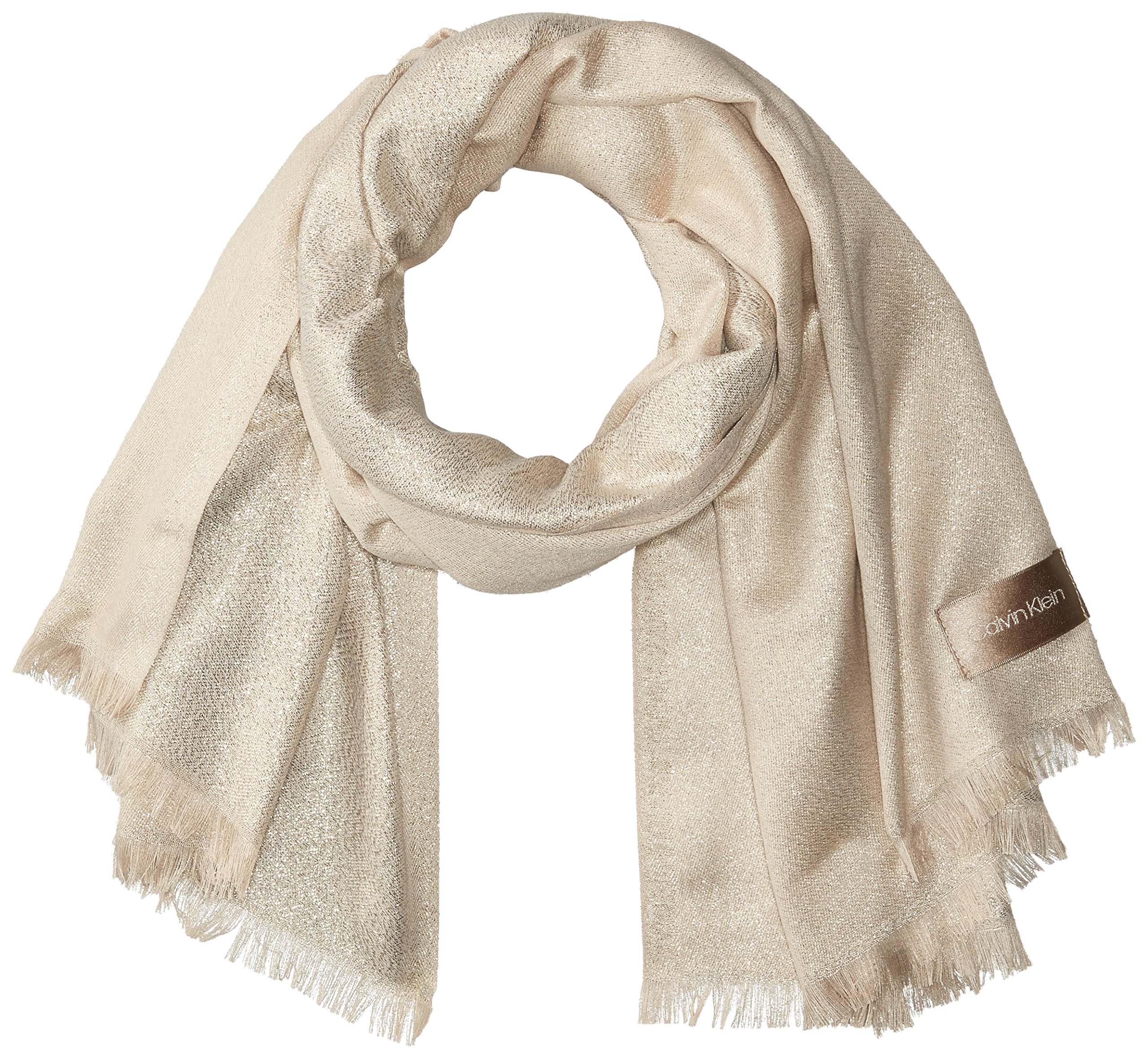 Calvin Klein Women's Lightweight Wrap Scarf - Soft Cashmere Blend Shawl for Fall & Winter - Perfect for Office, Travel and Casual Outfits