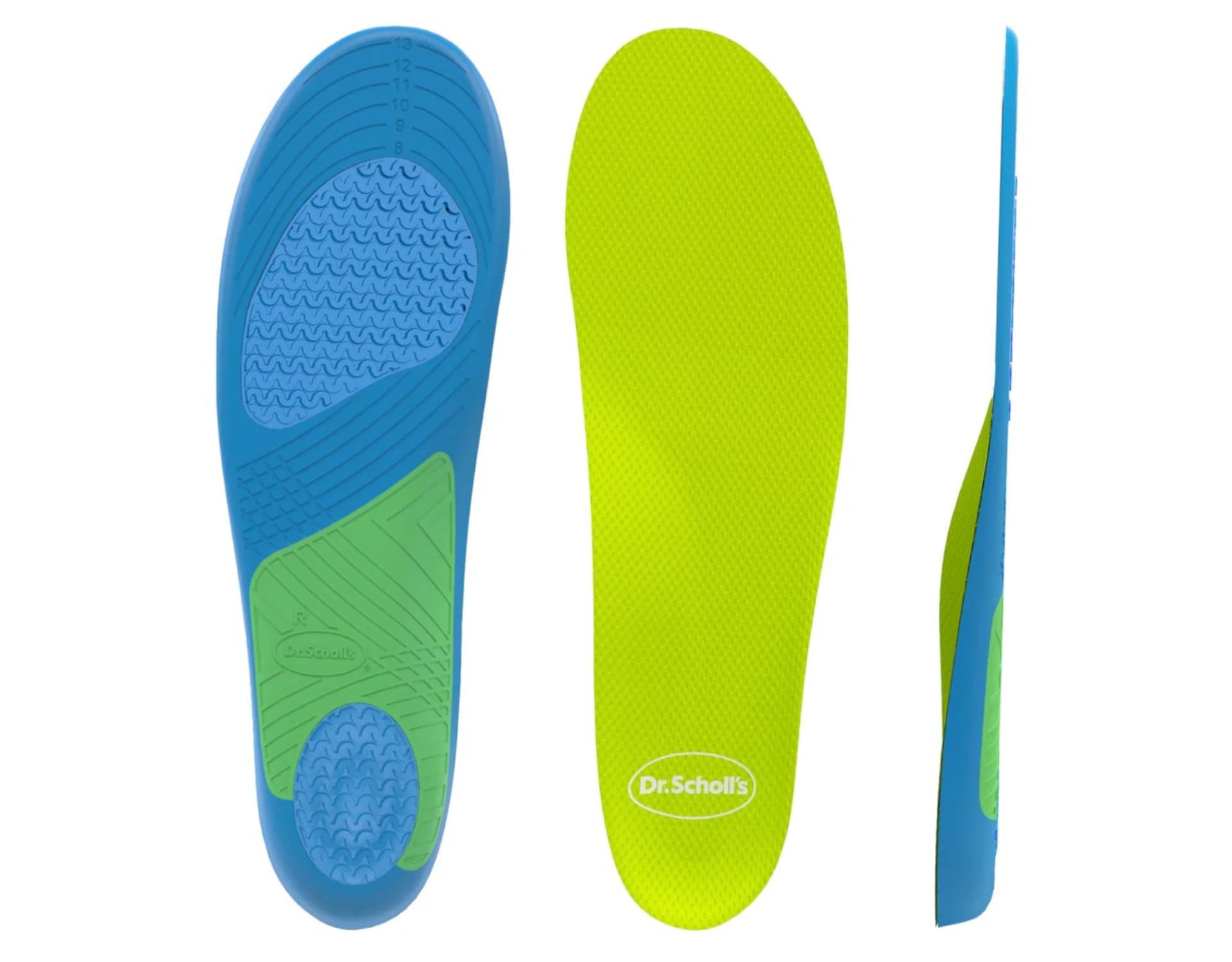 Dr. Scholl's Massaging Gel Sport Insoles for Men - Cushioning & Support (Size 8-13, 2-Pair Pack) - Perfect for Running, Walking & High-Impact Sports