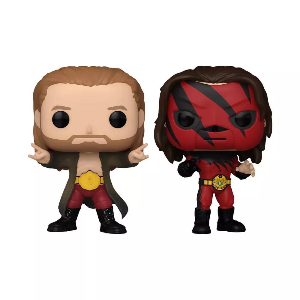 Funko Pop! WWE Edge and Kane 2-Pack - Exclusive Collectible Action Figures | Perfect for WWE Fans, Gift for Wrestling Enthusiasts, and Home & Office Display