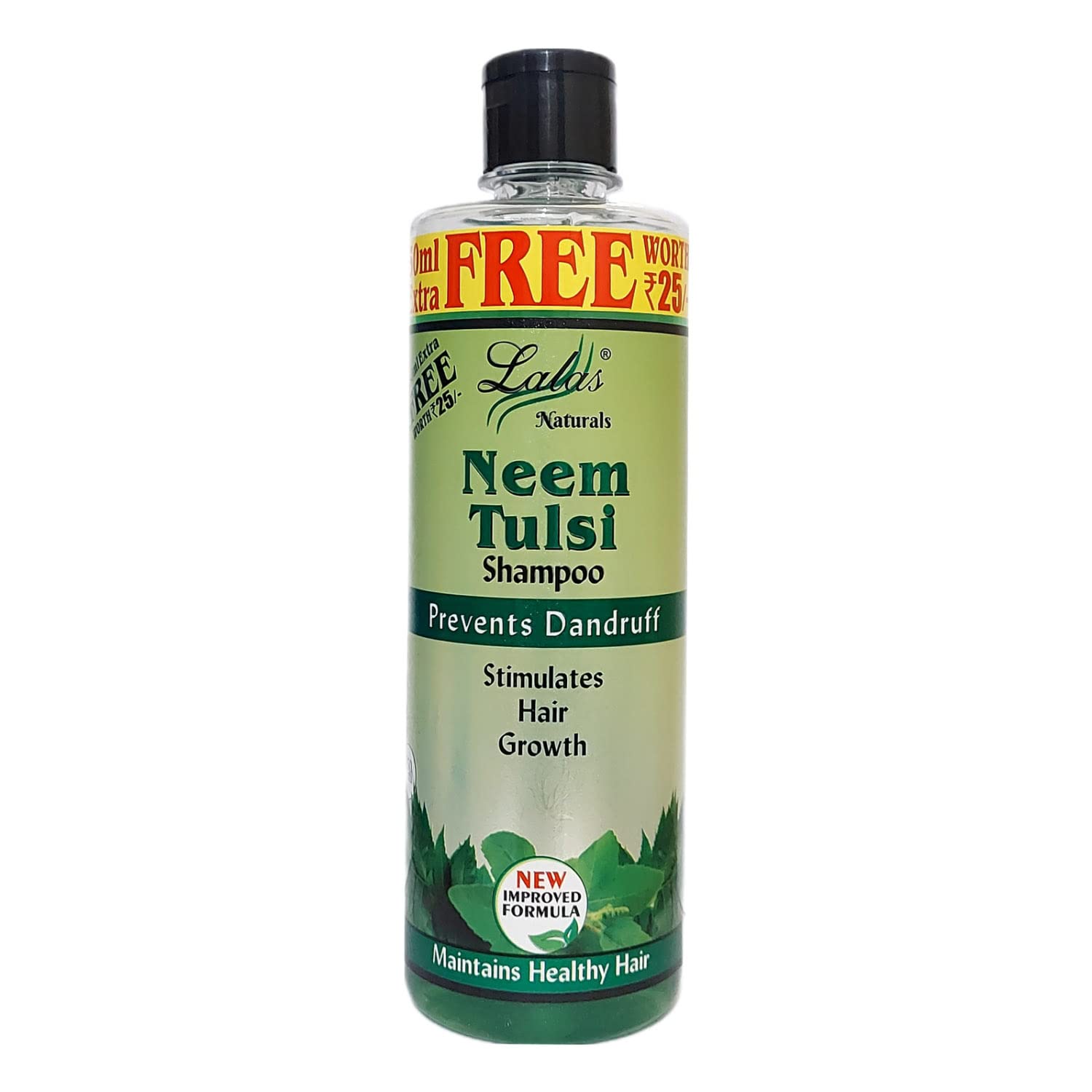 Lalas Neem Tulsi Shampoo for Hair Growth & Scalp Care - 250ml (Pack of 2) | Natural Ayurvedic Shampoo for Dandruff, Dry Scalp & Hair Fall - Perfect for Daily Hair Wash & Scalp Treatment