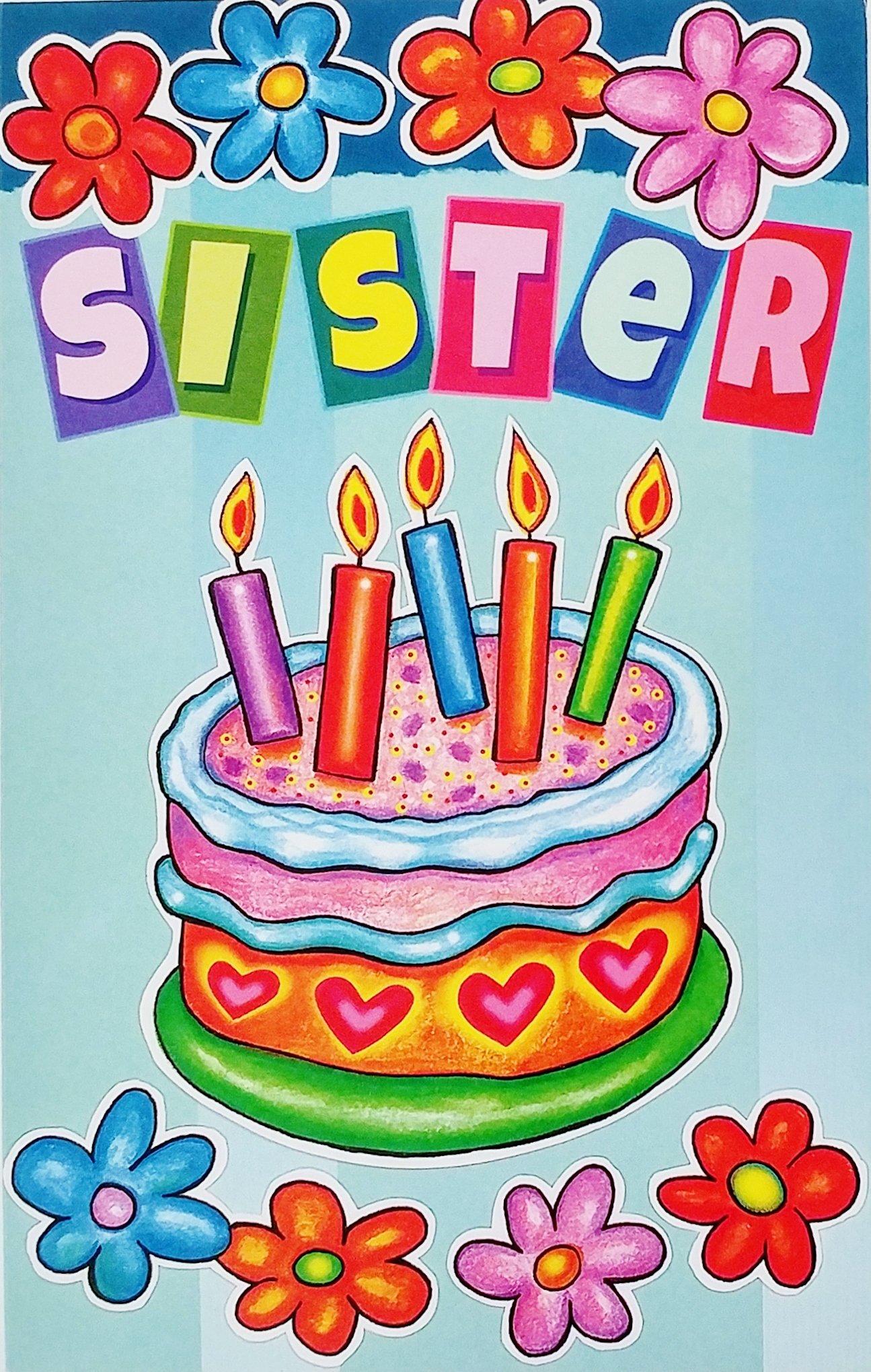 Happy Birthday Greeting Card for Sister & Best Friend - Heartfelt 'I Love You' Message - Perfect for Birthdays, Sister's Day & Special Occasions