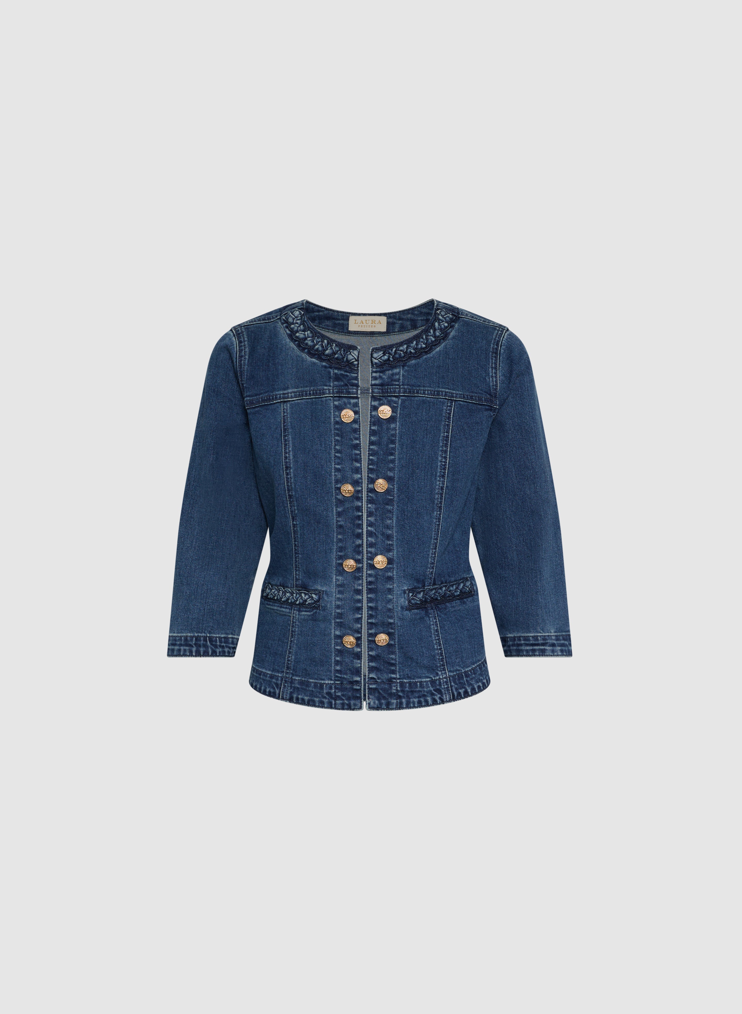 Braided Trim Denim Jacket for Women - Stylish Distressed Vintage Denim Jacket with Fringe Details - Perfect for Casual Outfits, Fall Layering & Boho Fashion