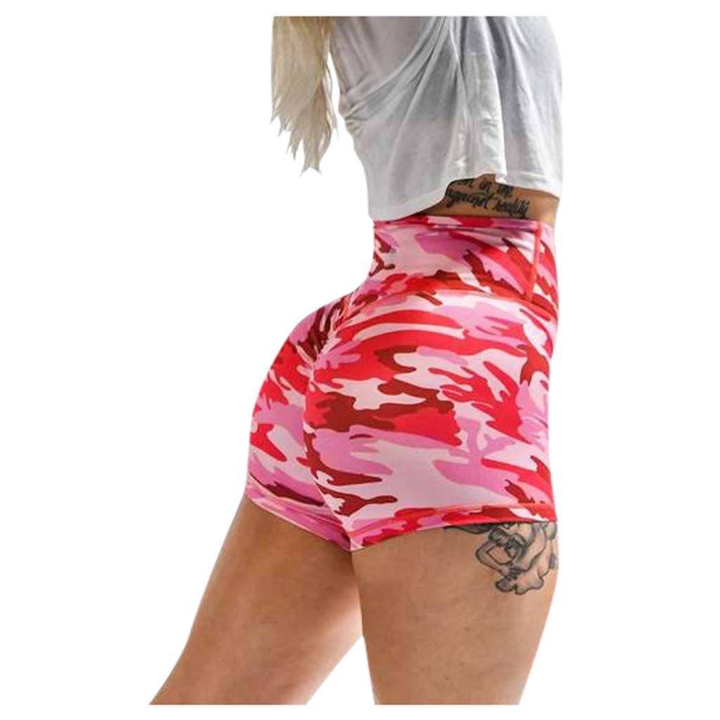 WOCACHI Women's High Waist Yoga Shorts - Velvet Butt Lift for Workout & Summer
