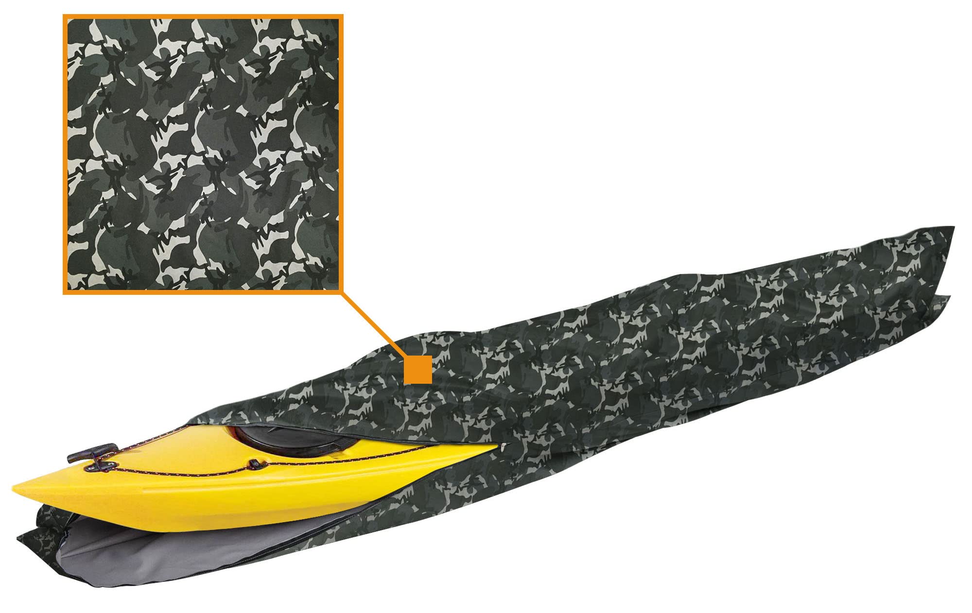 **10ft Waterproof Heavy Duty Kayak Cover - Universal Fit for Canoes & Kayaks up to 10ft Long & 27in Wide | UV Resistant Camouflage Design | Perfect for Outdoor Storage & Transport**