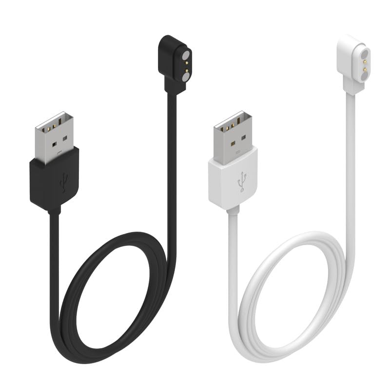 Magnetic USB Charger for SOUYIE Smartwatch - 2 Pack Fast Charging Cable with Charging Station | Replacement Charger for SOUYIE Fitness Tracker | Perfect for Home, Office & Travel Use