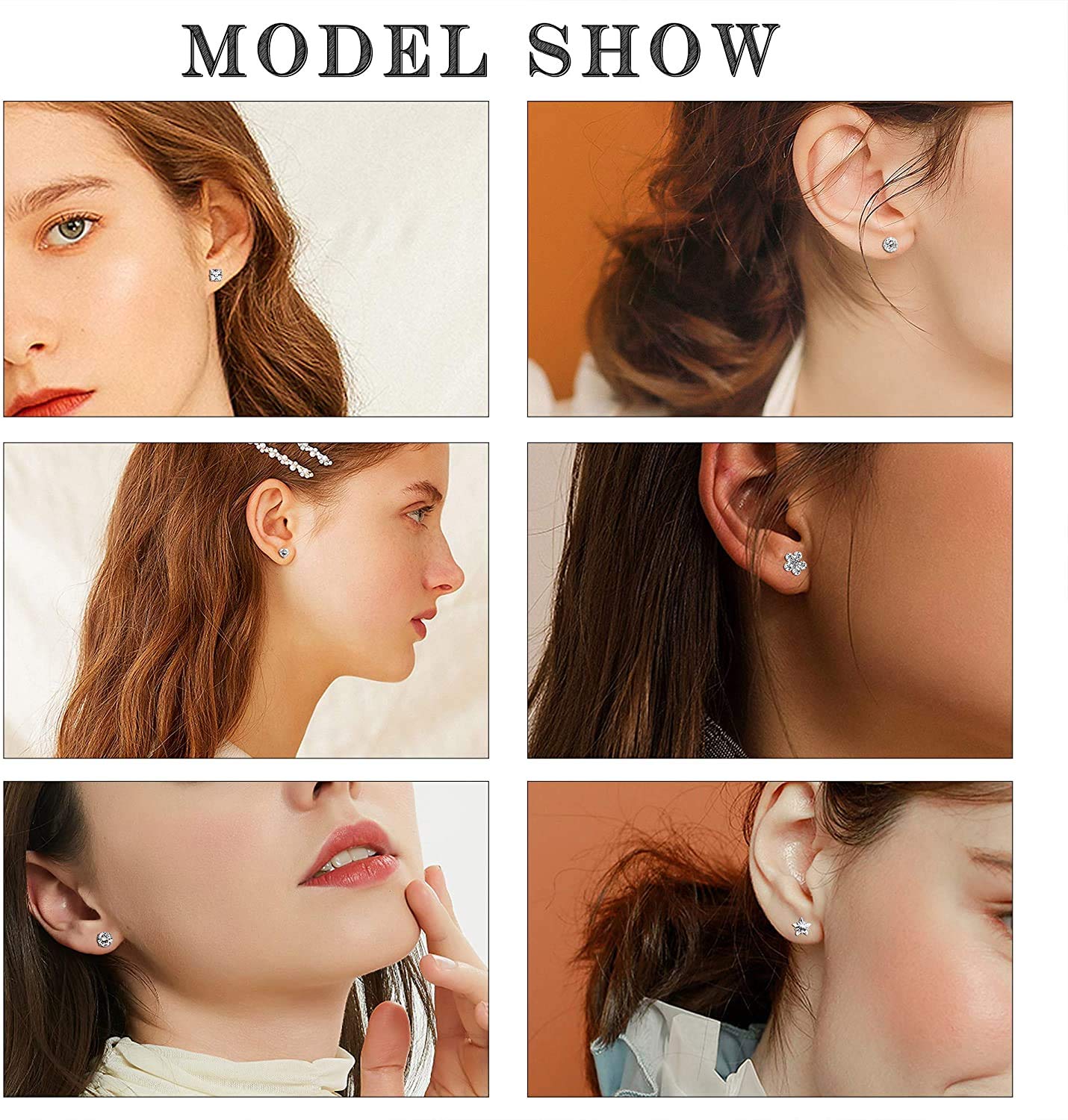 12 Pairs Dainty Surgical Steel Earrings for Women - CZ Flower Heart Star Ball Studs Set, Tragus & Cartilage Earrings | Perfect for Everyday Wear, Gifts & Special Occasions
