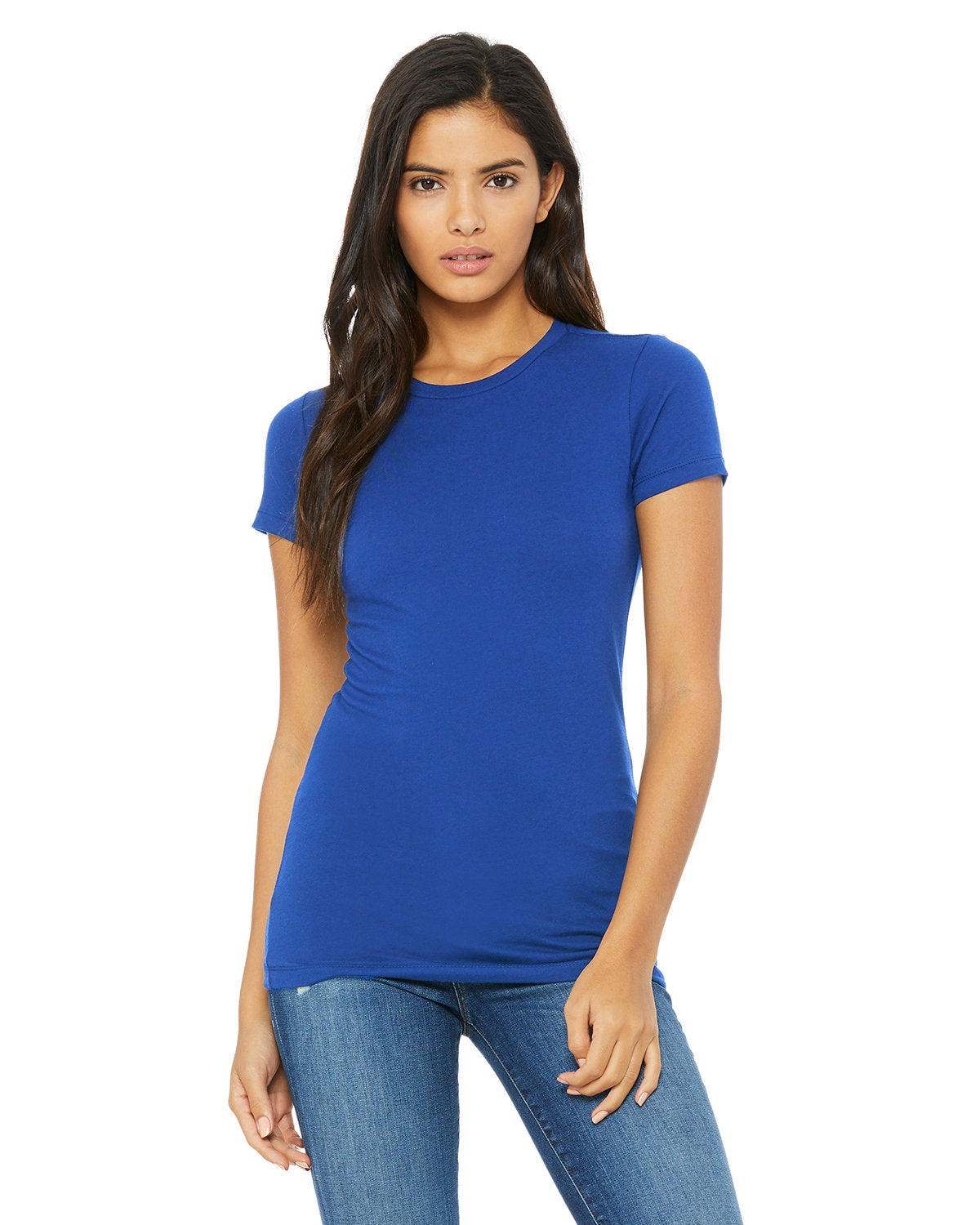 Bella + Canvas 6004 Women's Slim Fit Short Sleeve V-Neck T-Shirt - Soft Cotton Tee for Casual Wear, Workout & Layering