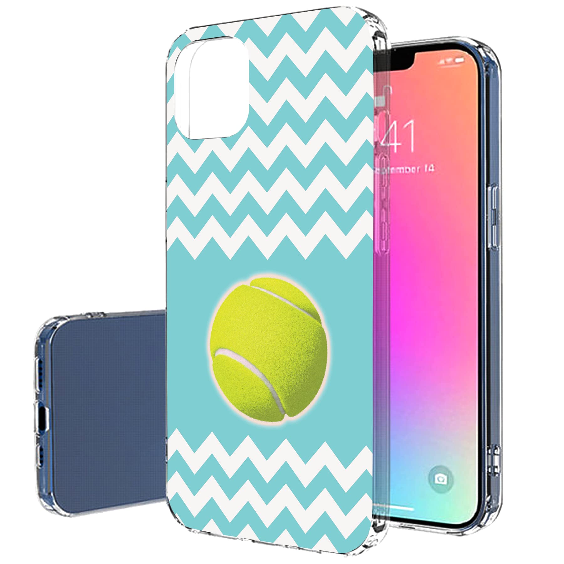 Slim Protective Case for Apple iPhone 13 Pro Max - Shockproof Flexible TPU Cover with Chevron Tennis Design | Perfect for Daily Use, Sports & Outdoor Activities
